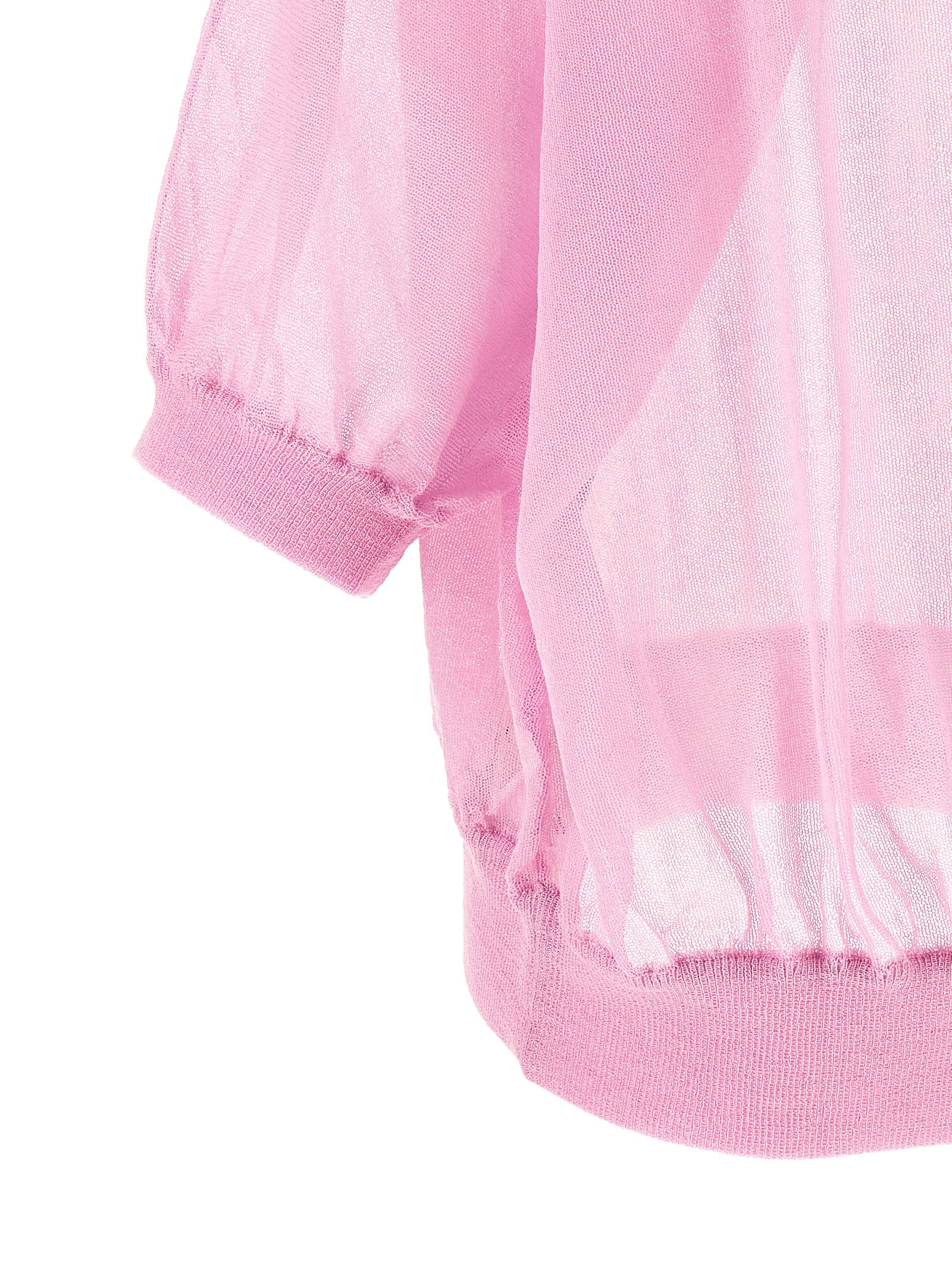 Nude Semi-Sheer Cotton Sweater