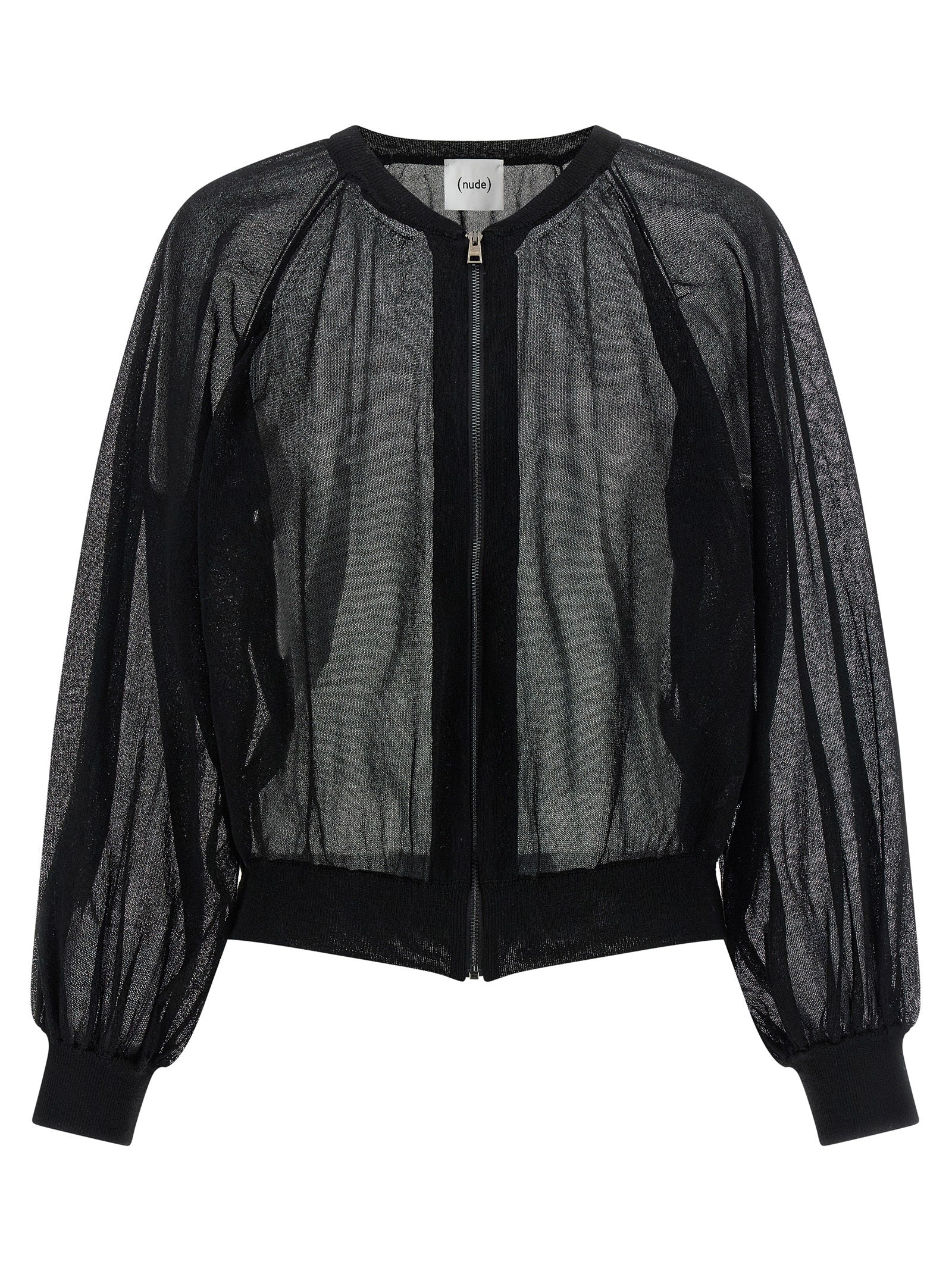 Nude Cardigan Bomber Jacket