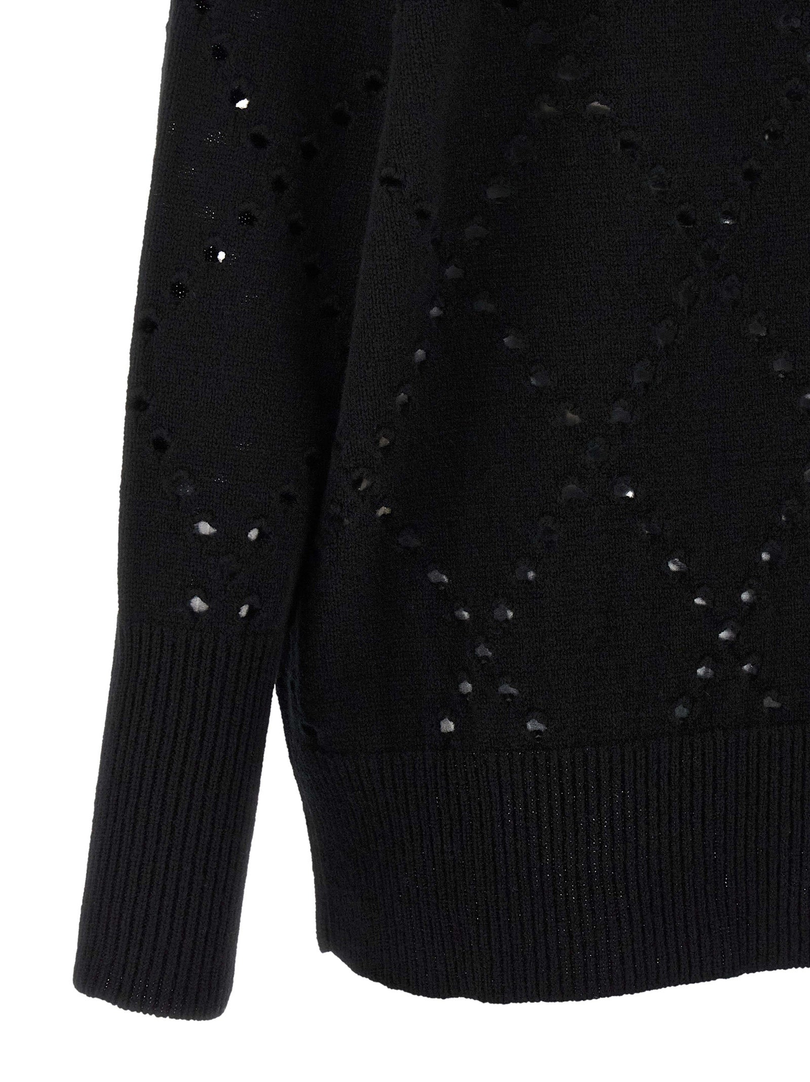 Nude Argyle Cut-Out Cardigan