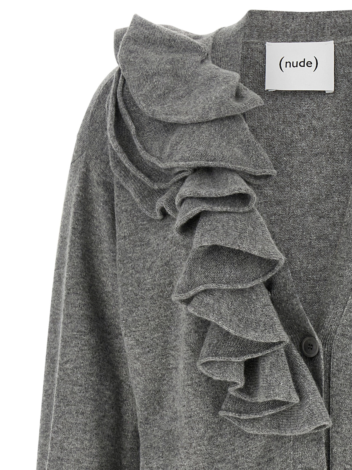 Nude Ruffle Cardigan