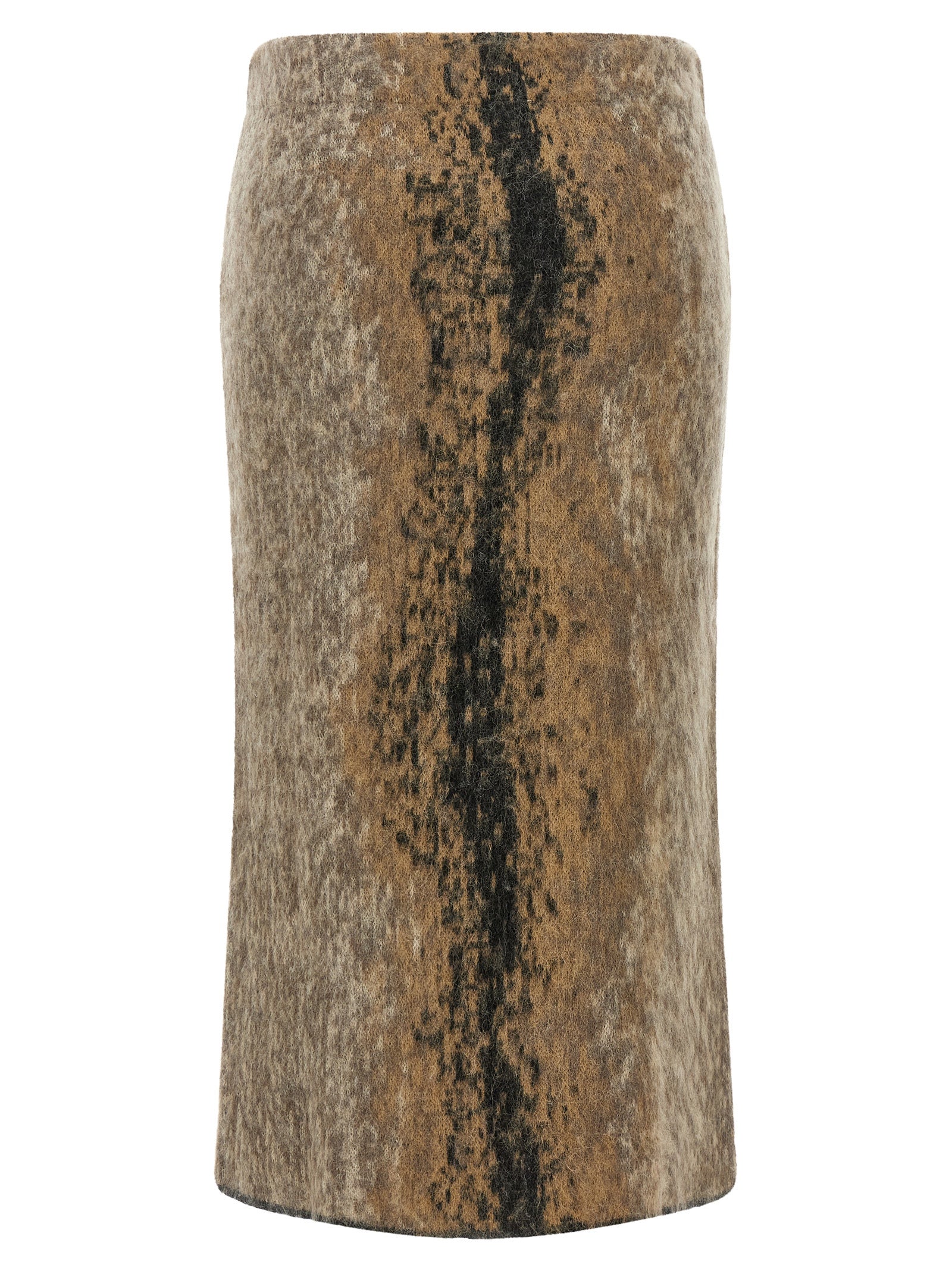Nude Wool And Alpaca Skirt