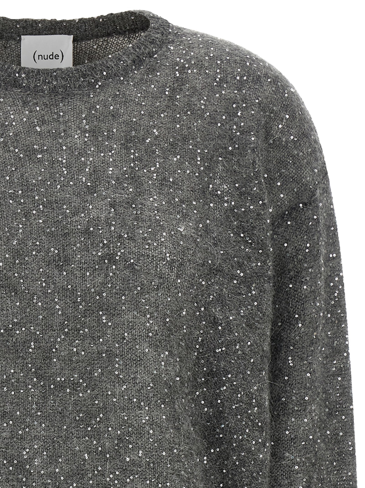 Nude Micro Sequin Sweater