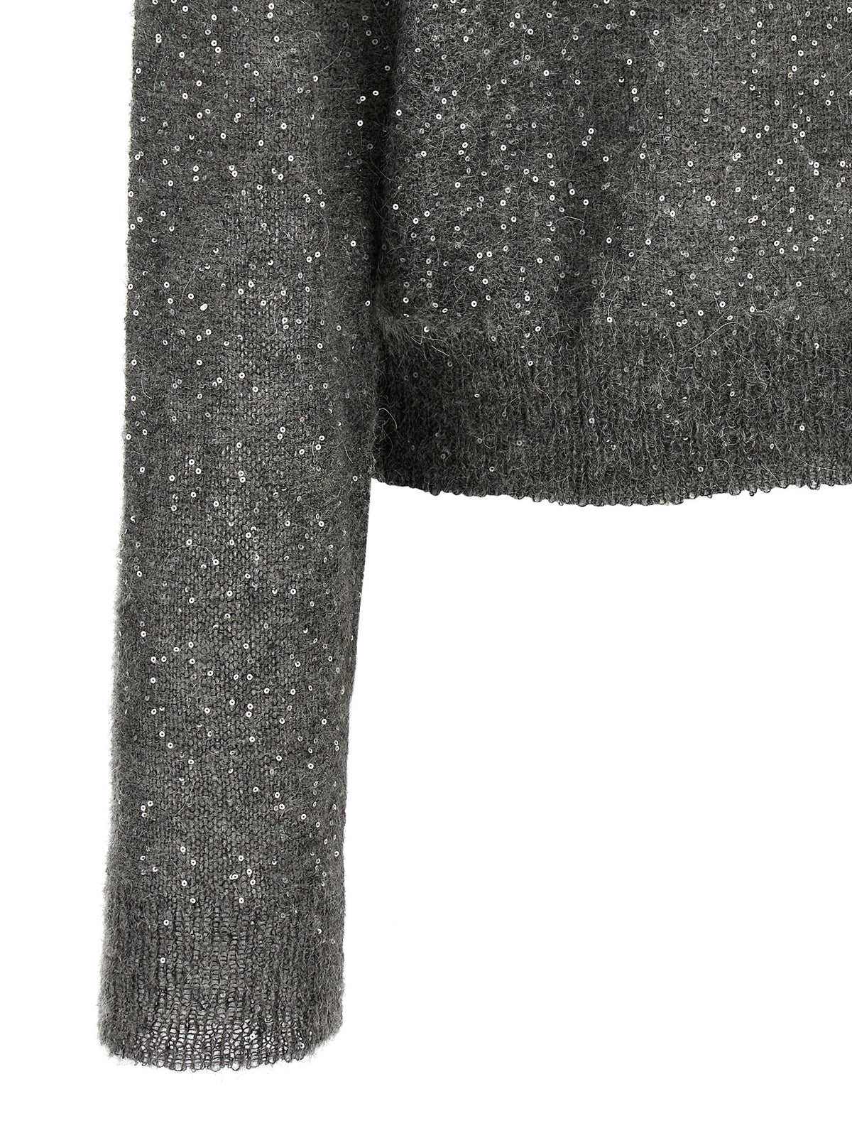 Nude Micro Sequin Sweater