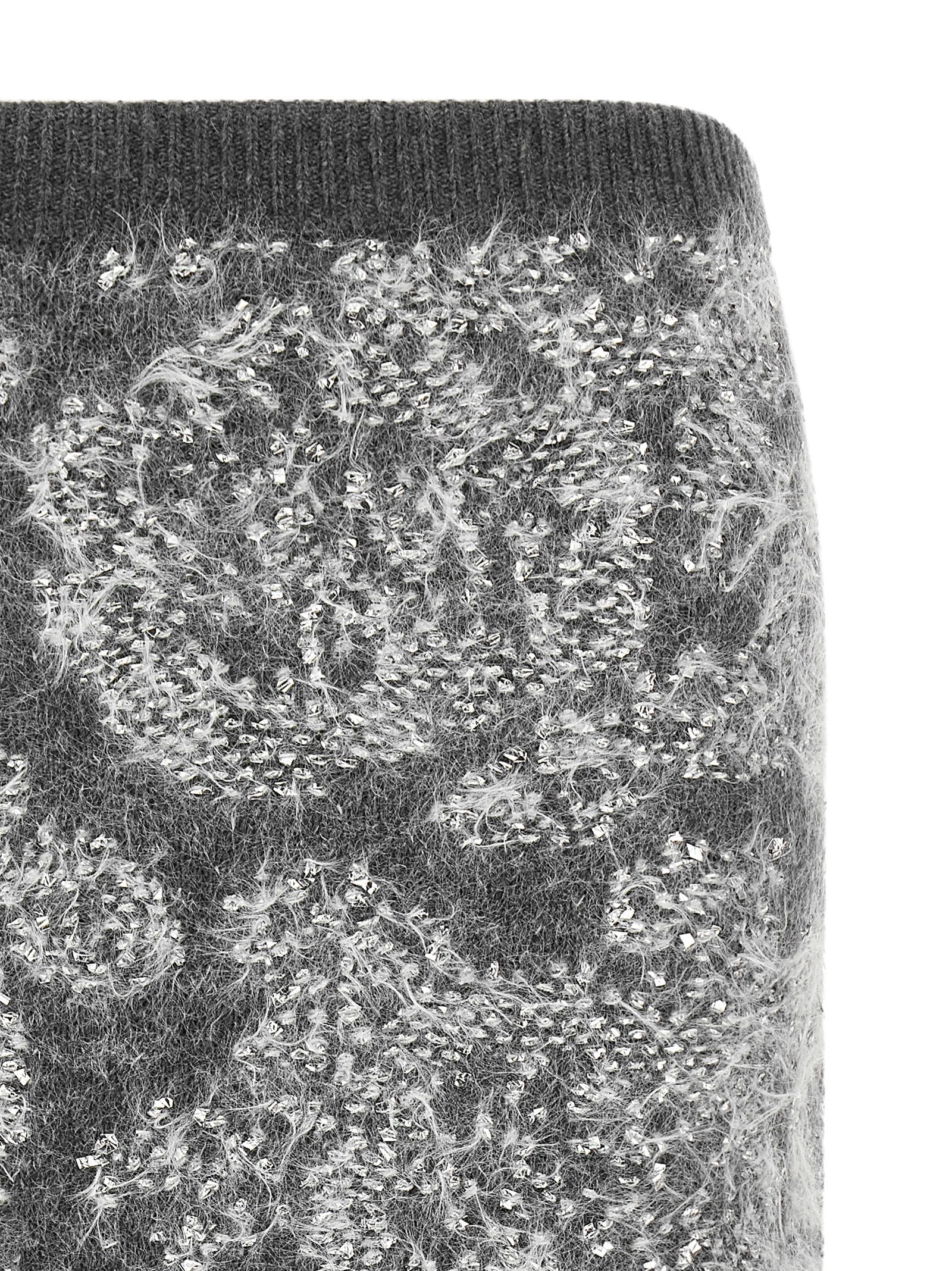 Nude Jacquard Knit Skirt