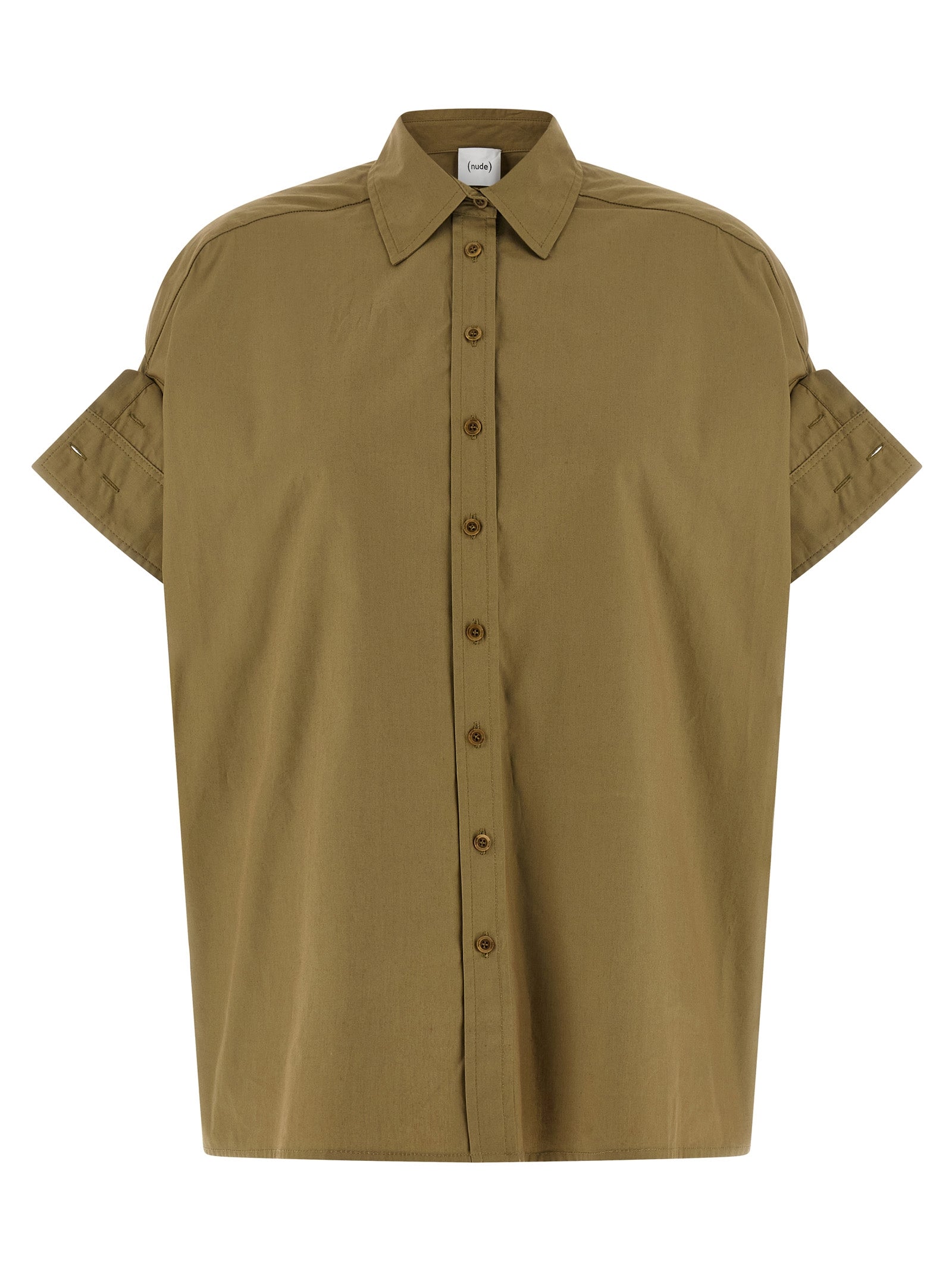 Nude Adjustable Sleeve Turn-Up Shirt