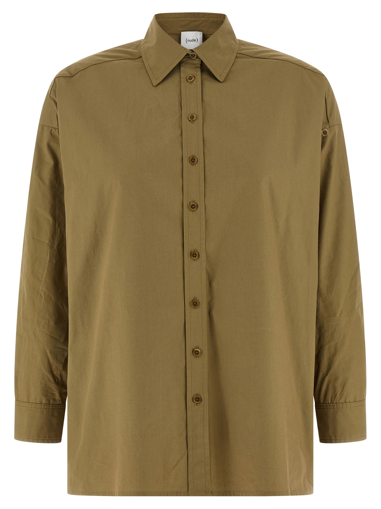 Nude Adjustable Sleeve Turn-Up Shirt