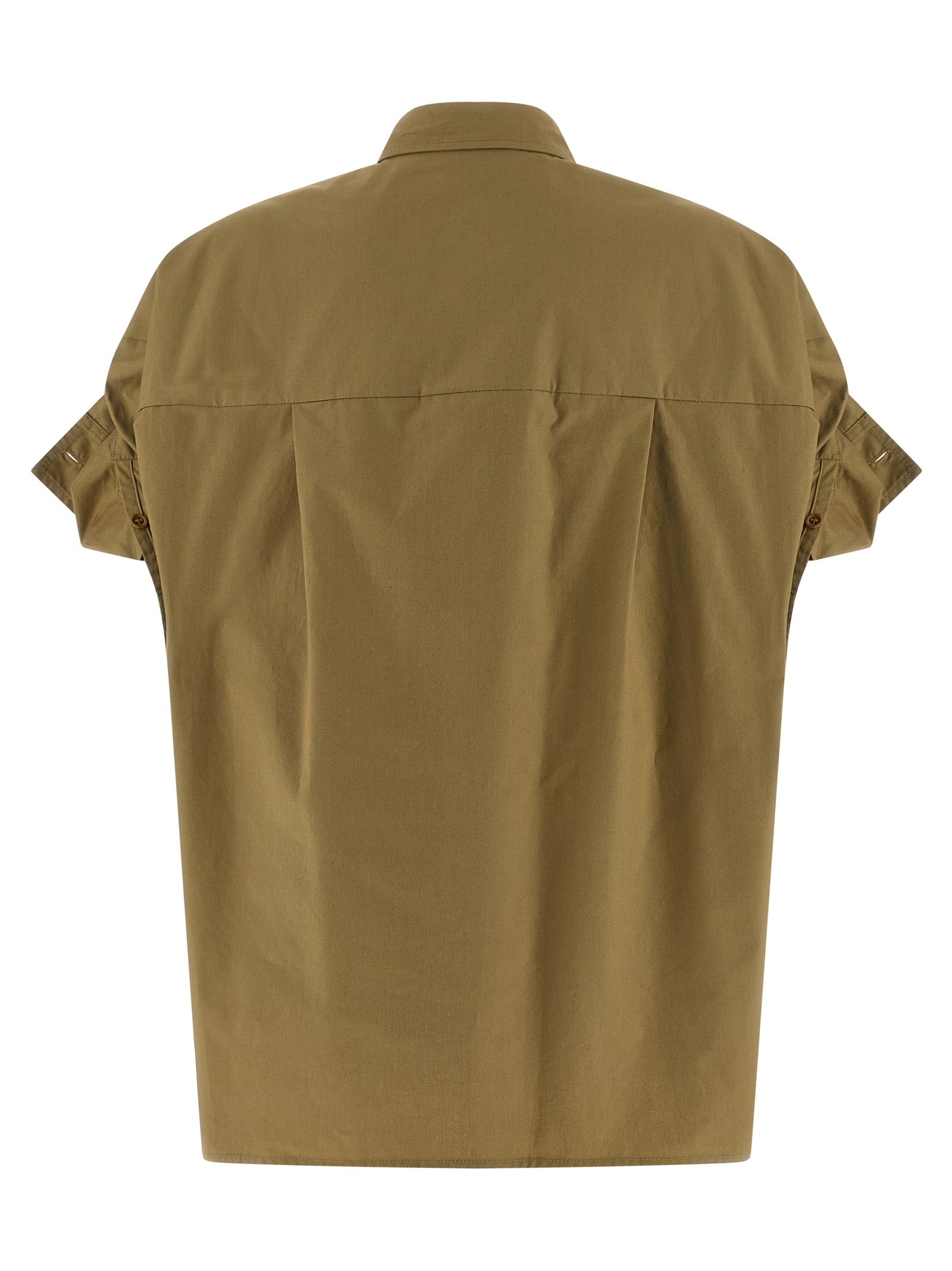 Nude Adjustable Sleeve Turn-Up Shirt
