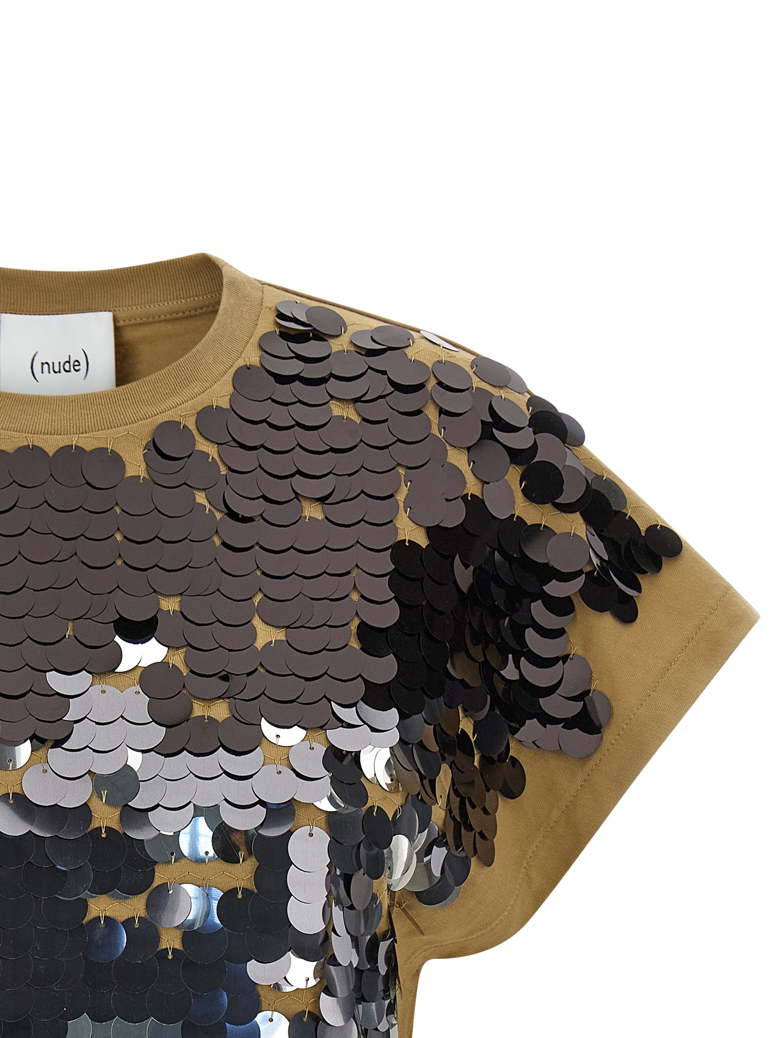 Nude Sequin T-Shirt