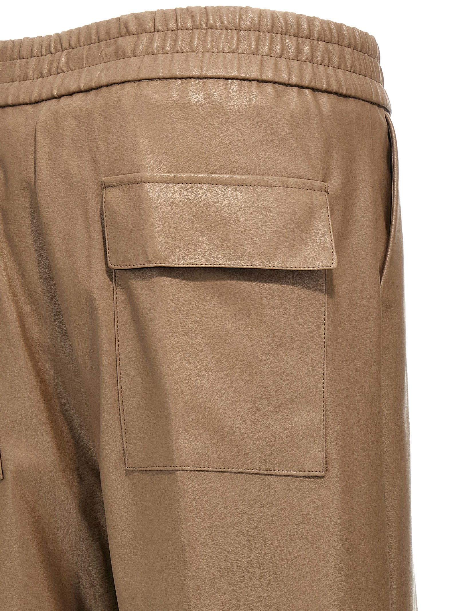 Nude Faux Leather Trousers