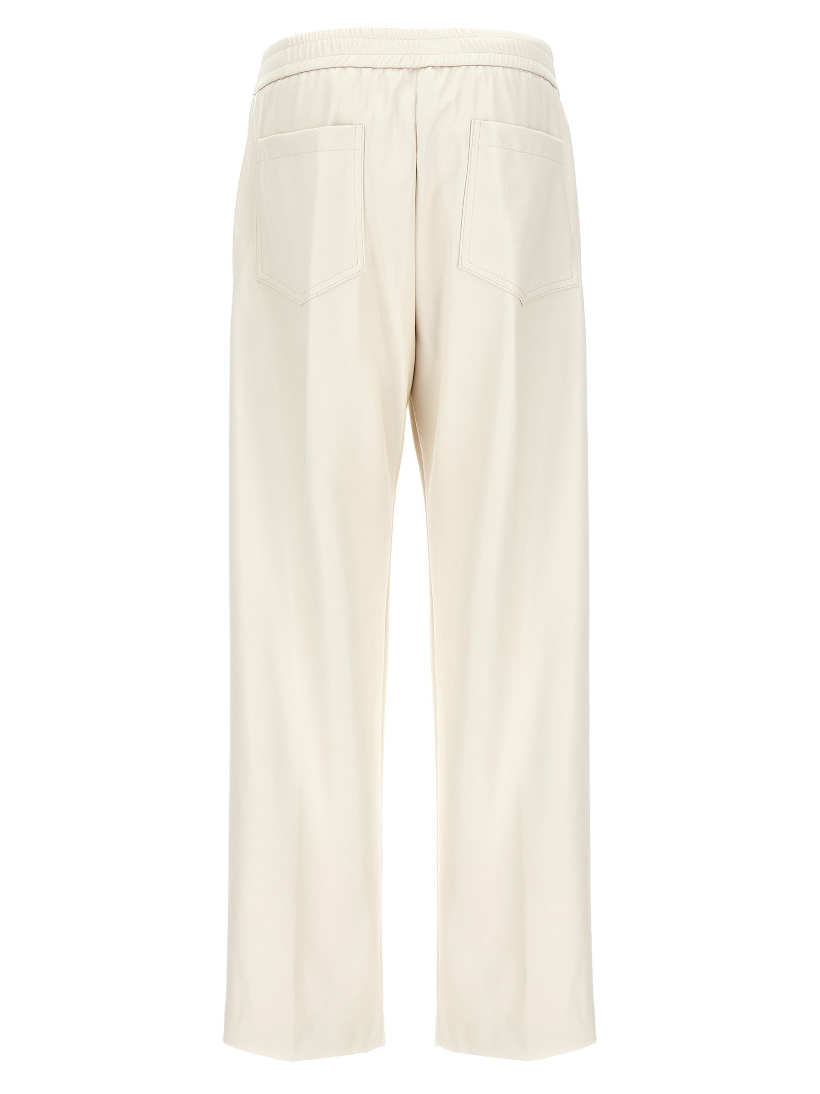 Nude Faux Leather Trousers