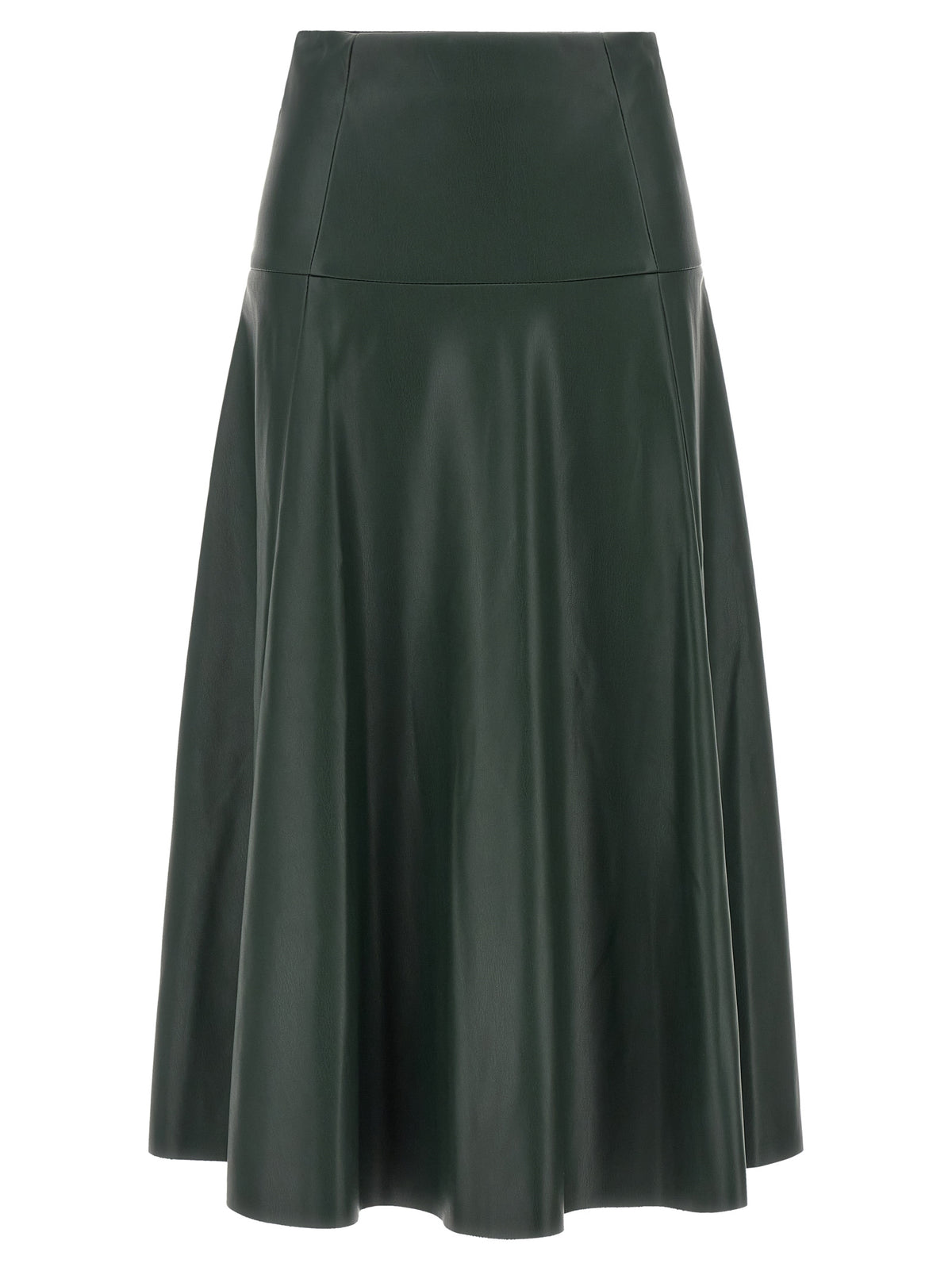 Nude Eco-Leather Skirt