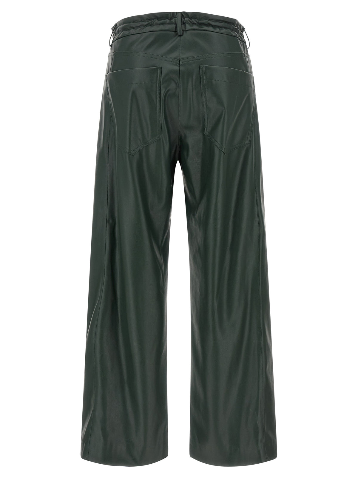 Nude Faux Leather Trousers