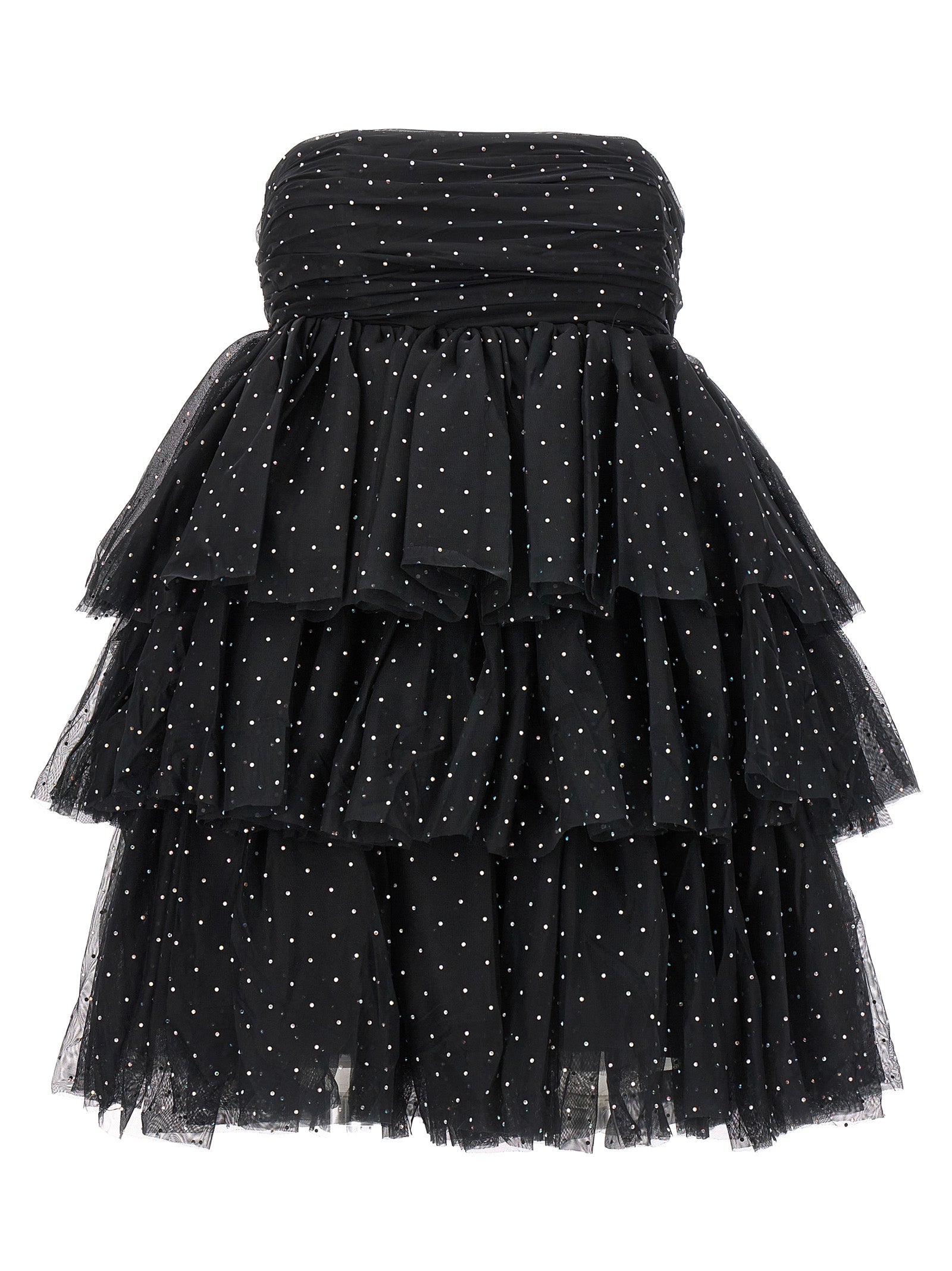 Rotate Birger Christensen 'Mesh Mini Ruffle' Dress