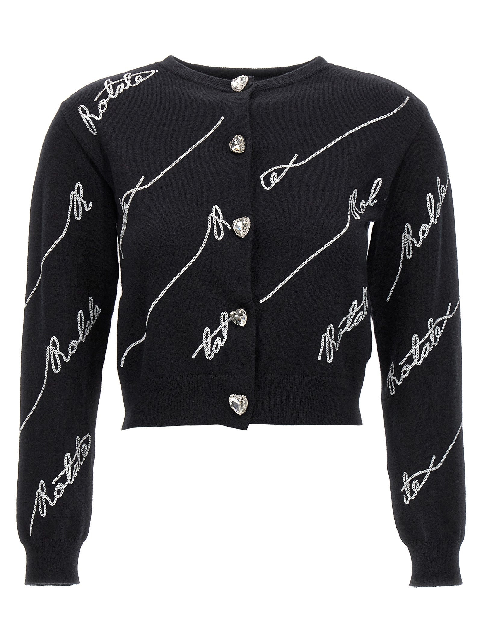 Rotate Birger Christensen Cardigan 'Sequin Logo'