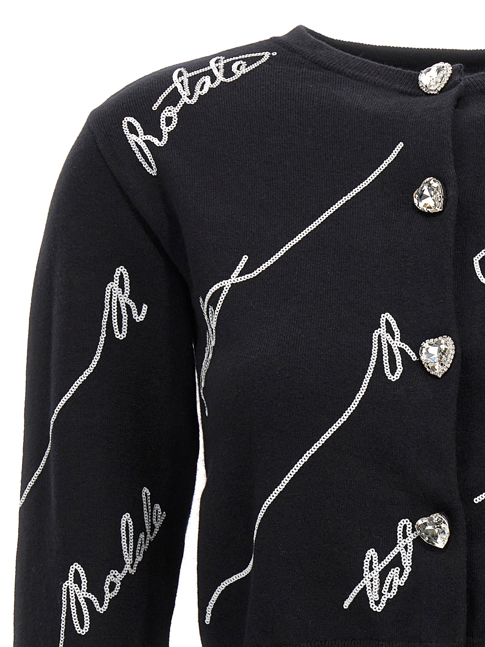 Rotate Birger Christensen Cardigan 'Sequin Logo'