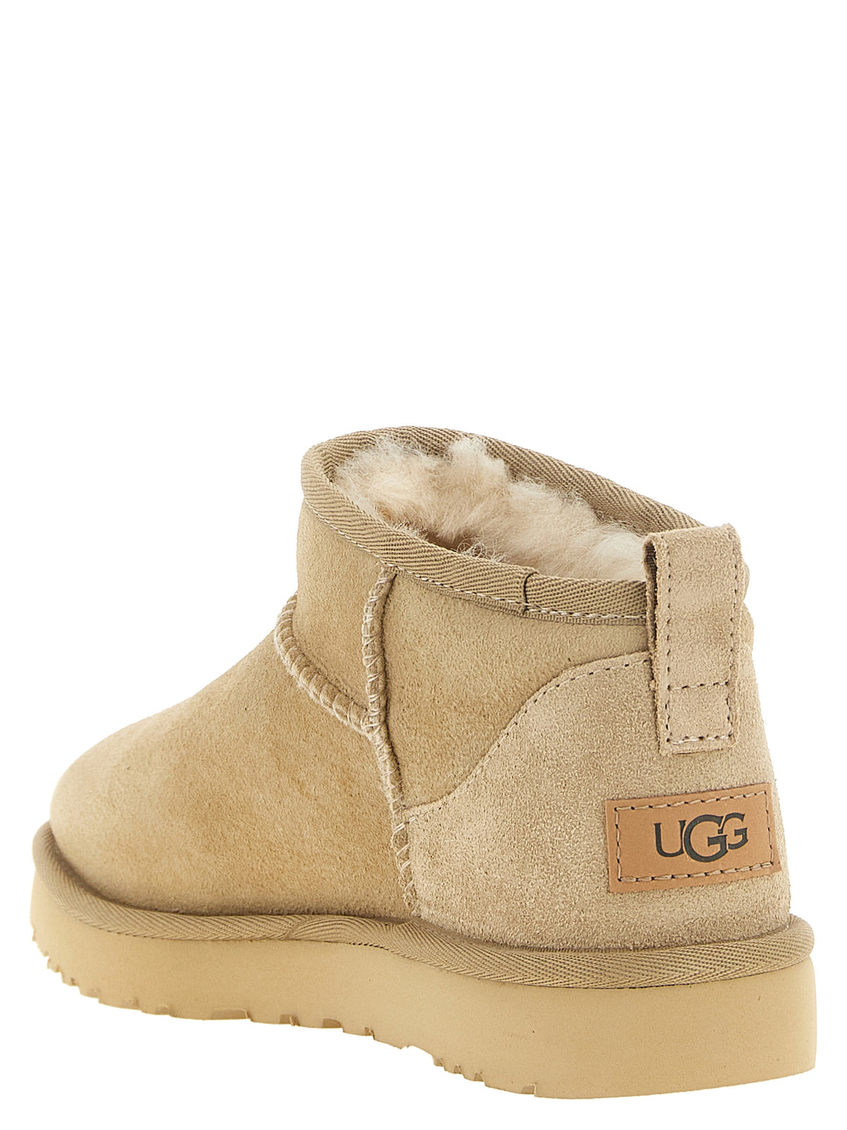 Ugg 'Classic Ultra Mini' Beige Ankle Boots