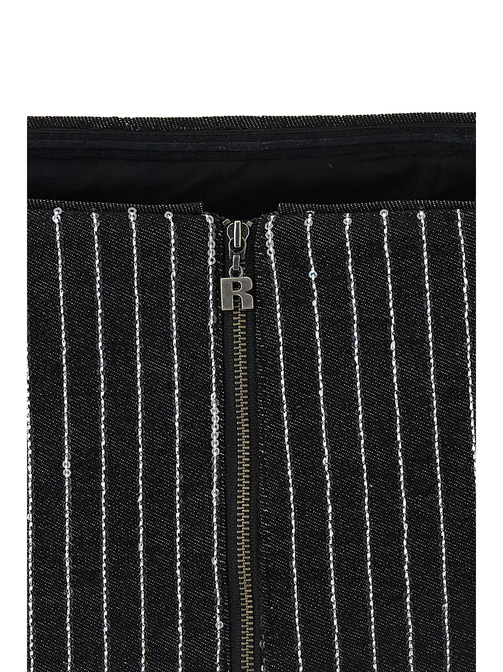 Rotate Birger Christensen Sequin Pinstripe Crop Top