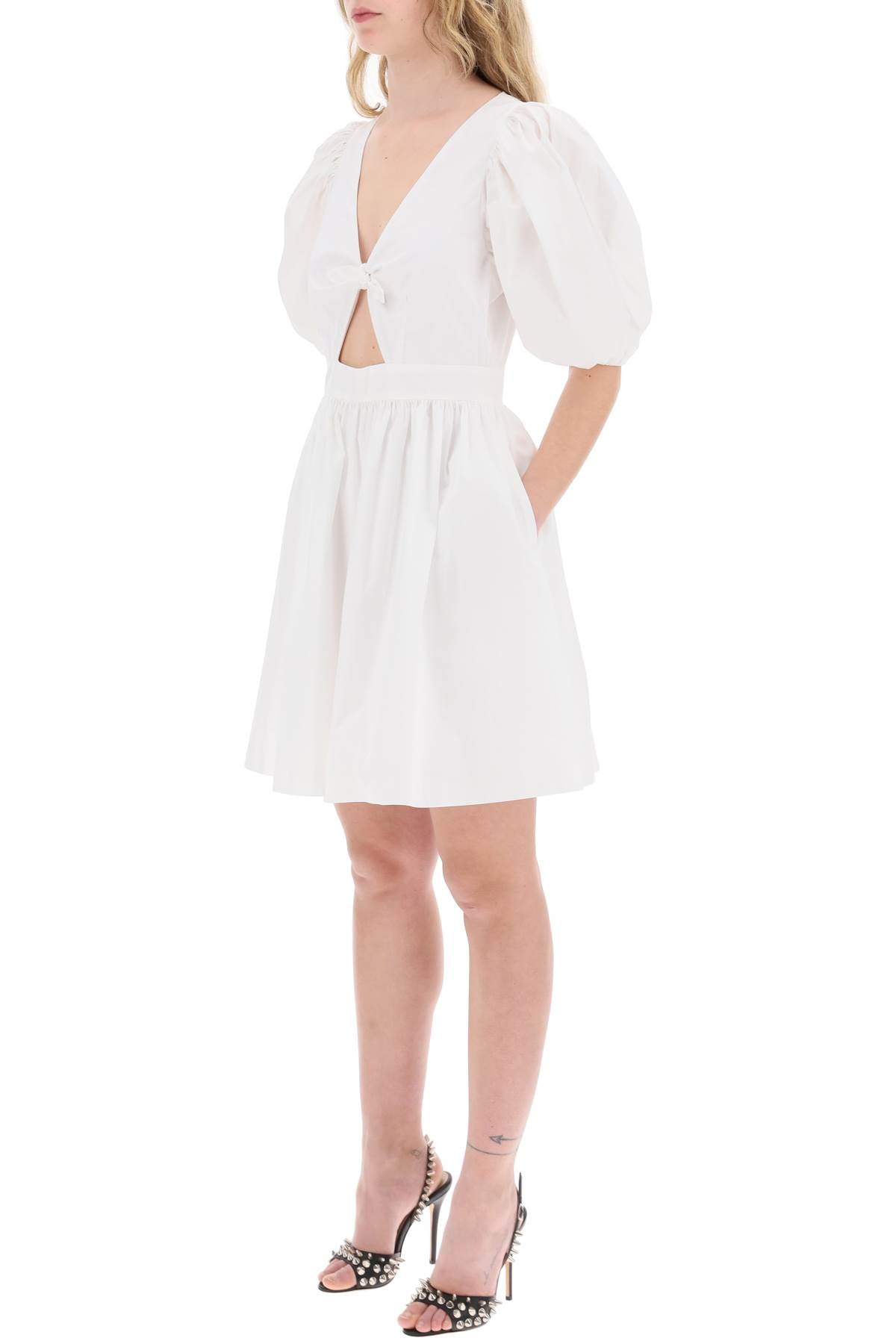 Rotate Mini Dress With Balloon Sleeves And Cut-Out Details