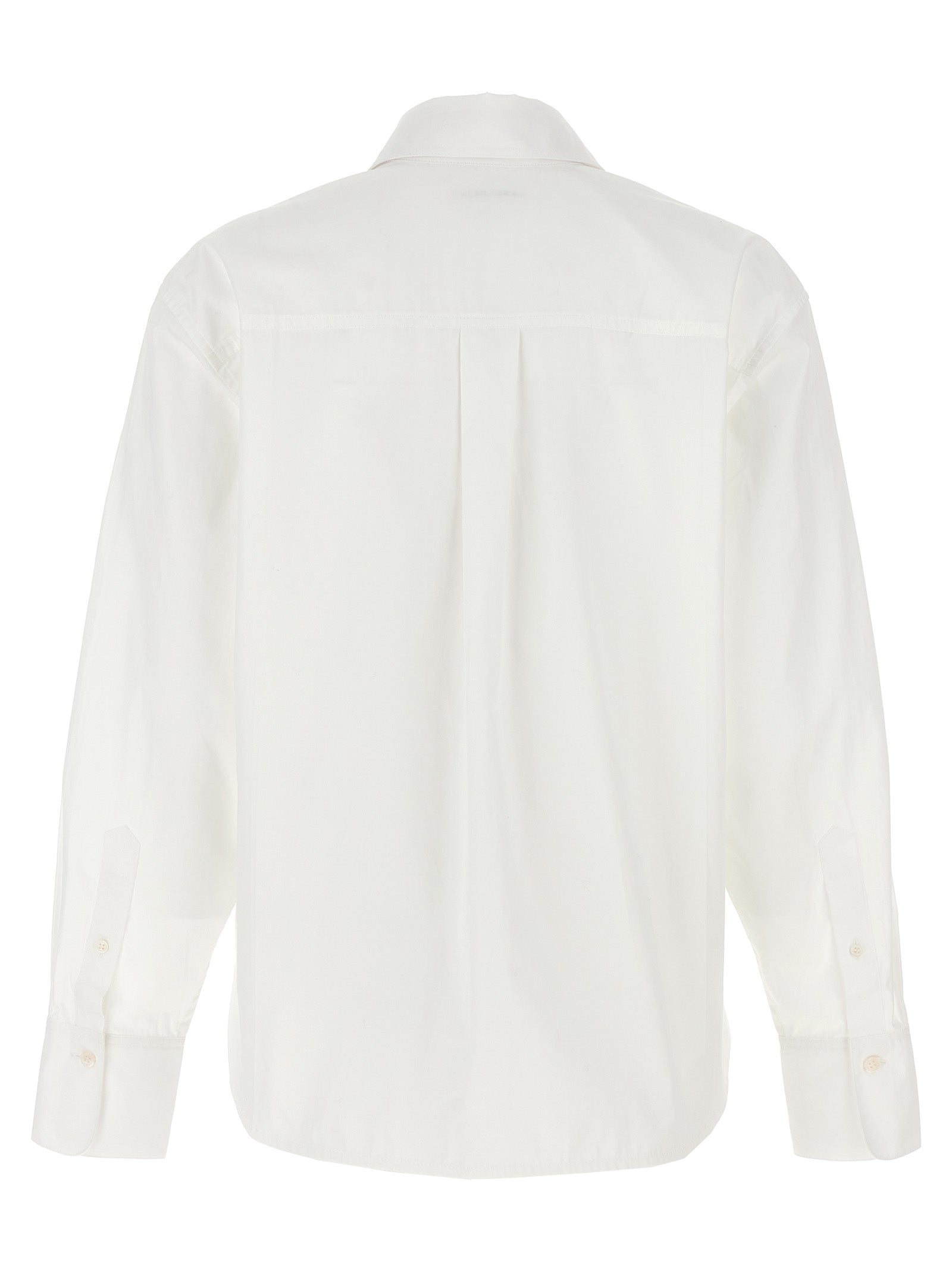 Victoria Beckham Cropped Shirt With Logo Embroidery