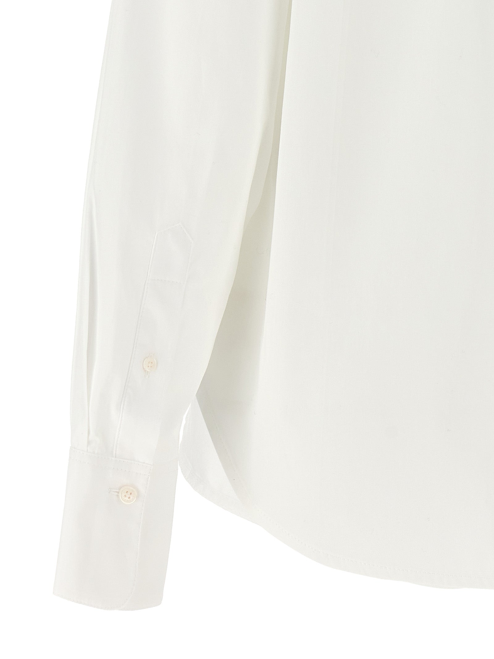 Victoria Beckham Cropped Shirt With Logo Embroidery