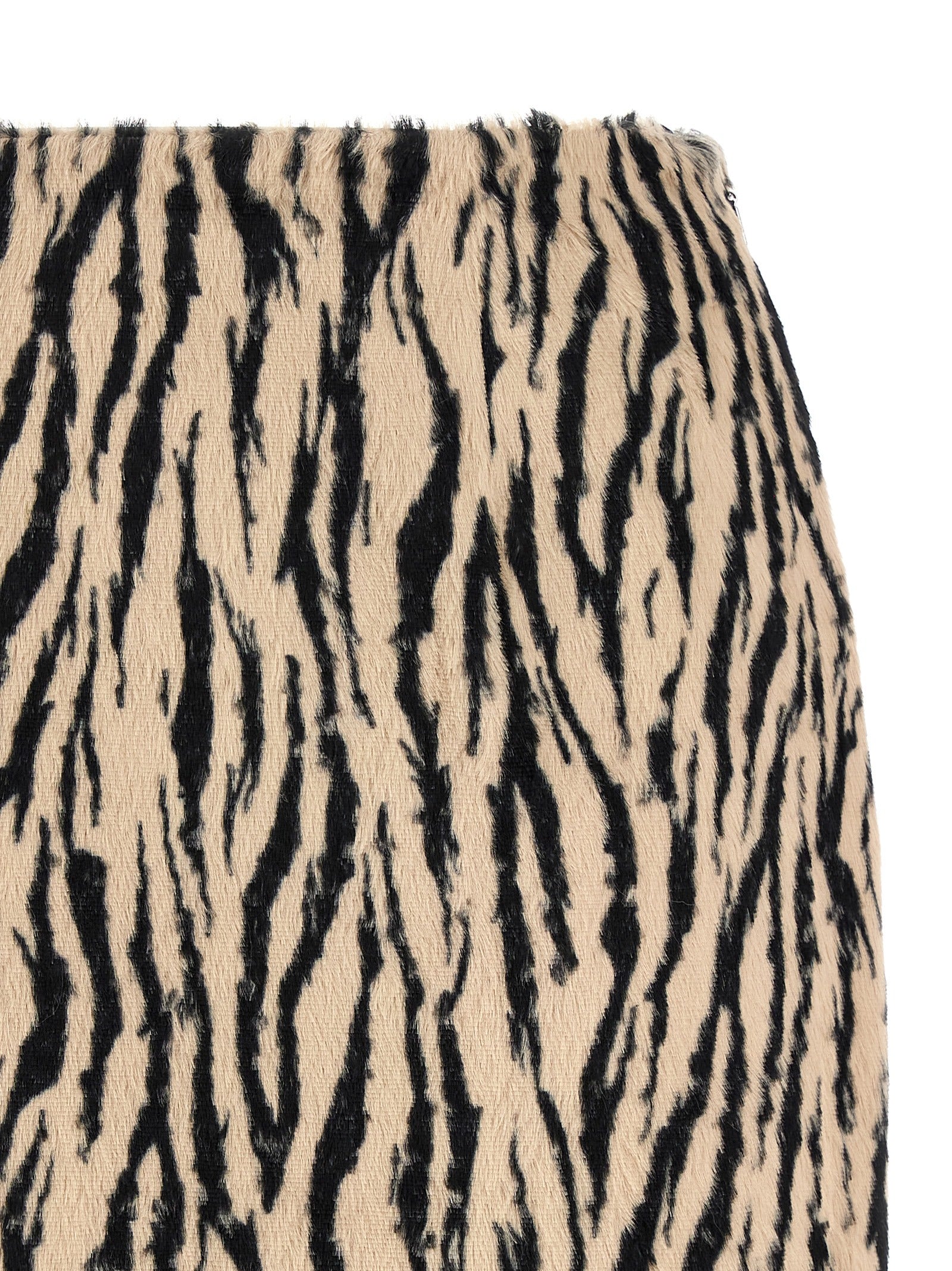 Rotate Birger Christensen 'Printed Faux Fur' Skirt