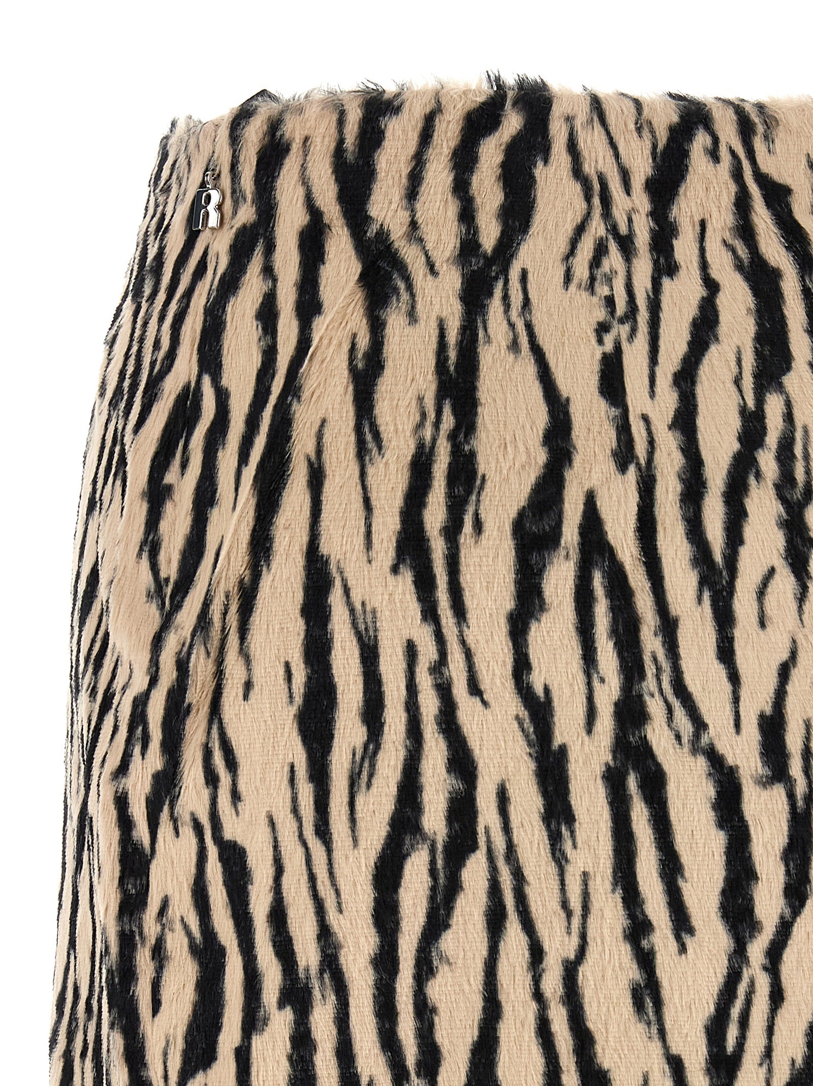 Rotate Birger Christensen 'Printed Faux Fur' Skirt