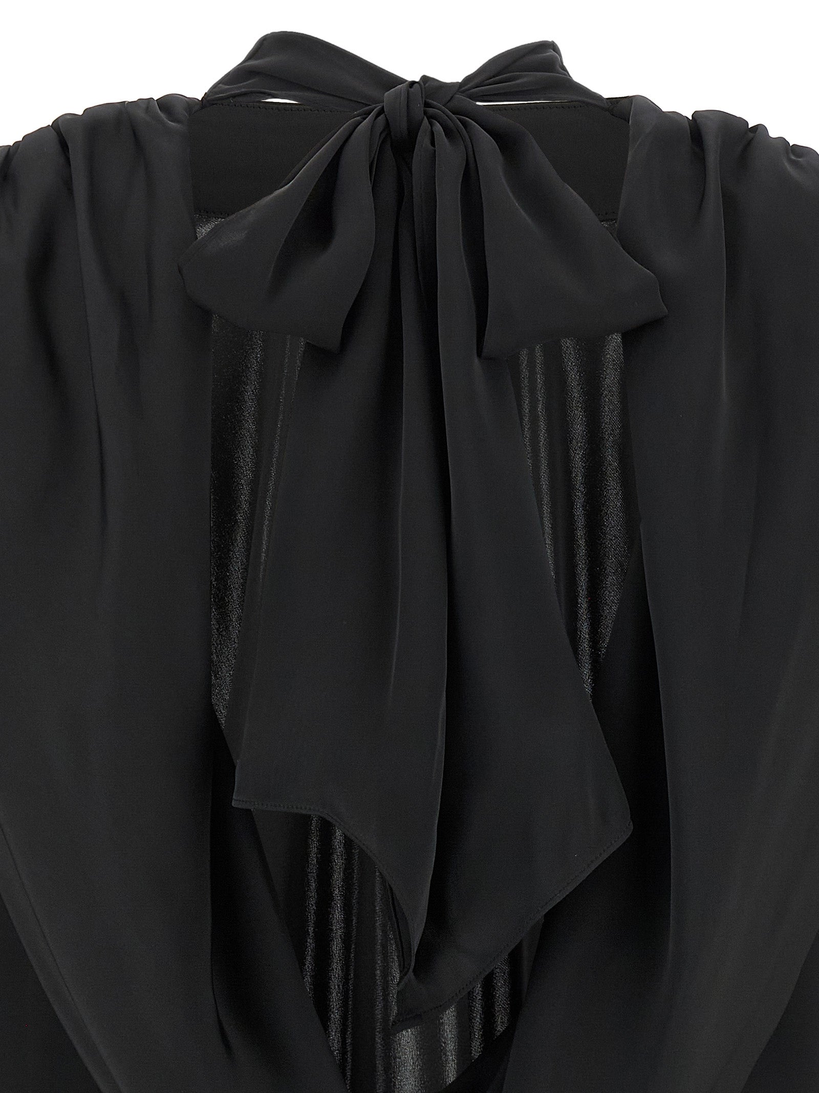 Rotate Birger Christensen 'Satin Drapy Back' Top