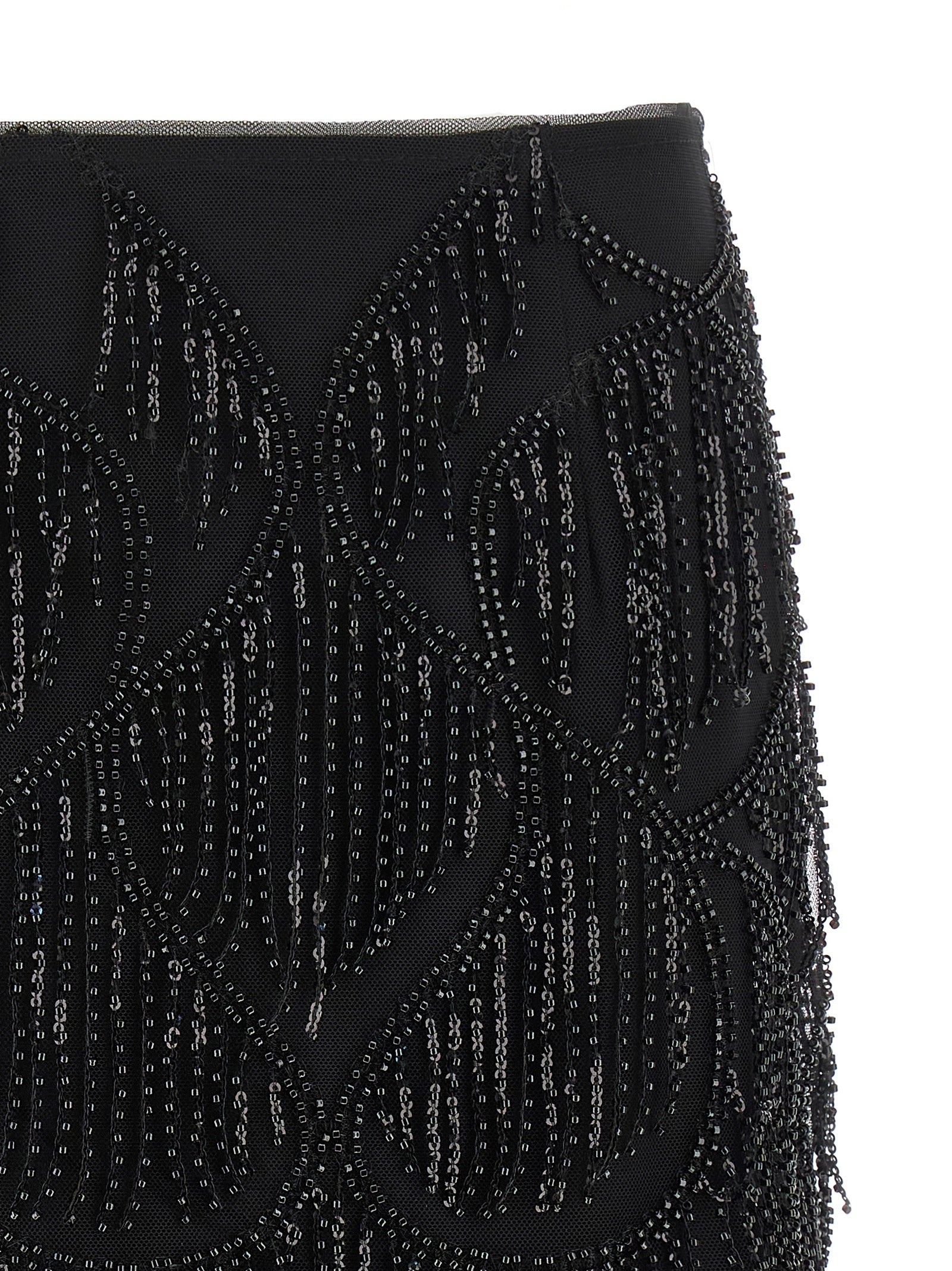 Rotate Birger Christensen Beaded Fringed Skirt