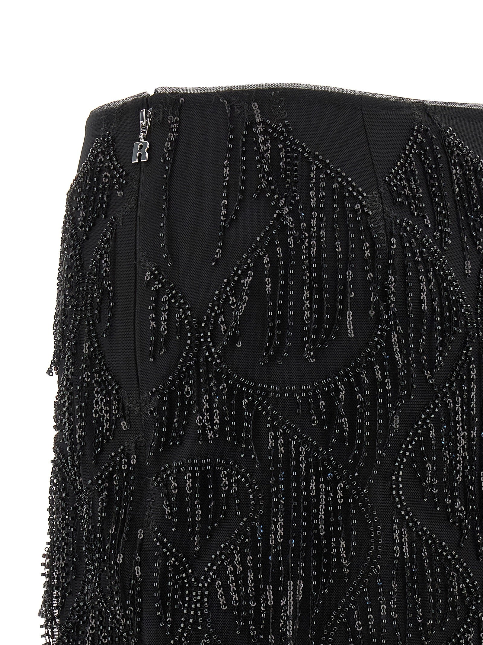Rotate Birger Christensen Beaded Fringed Skirt