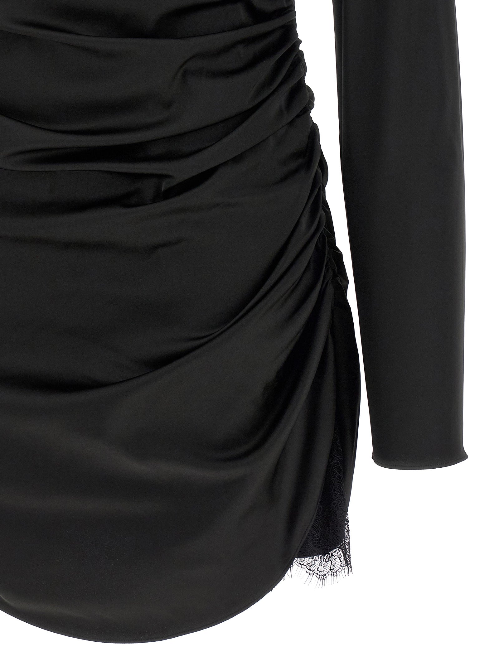 Rotate Birger Christensen 'Satin Rouched Mini' Dress