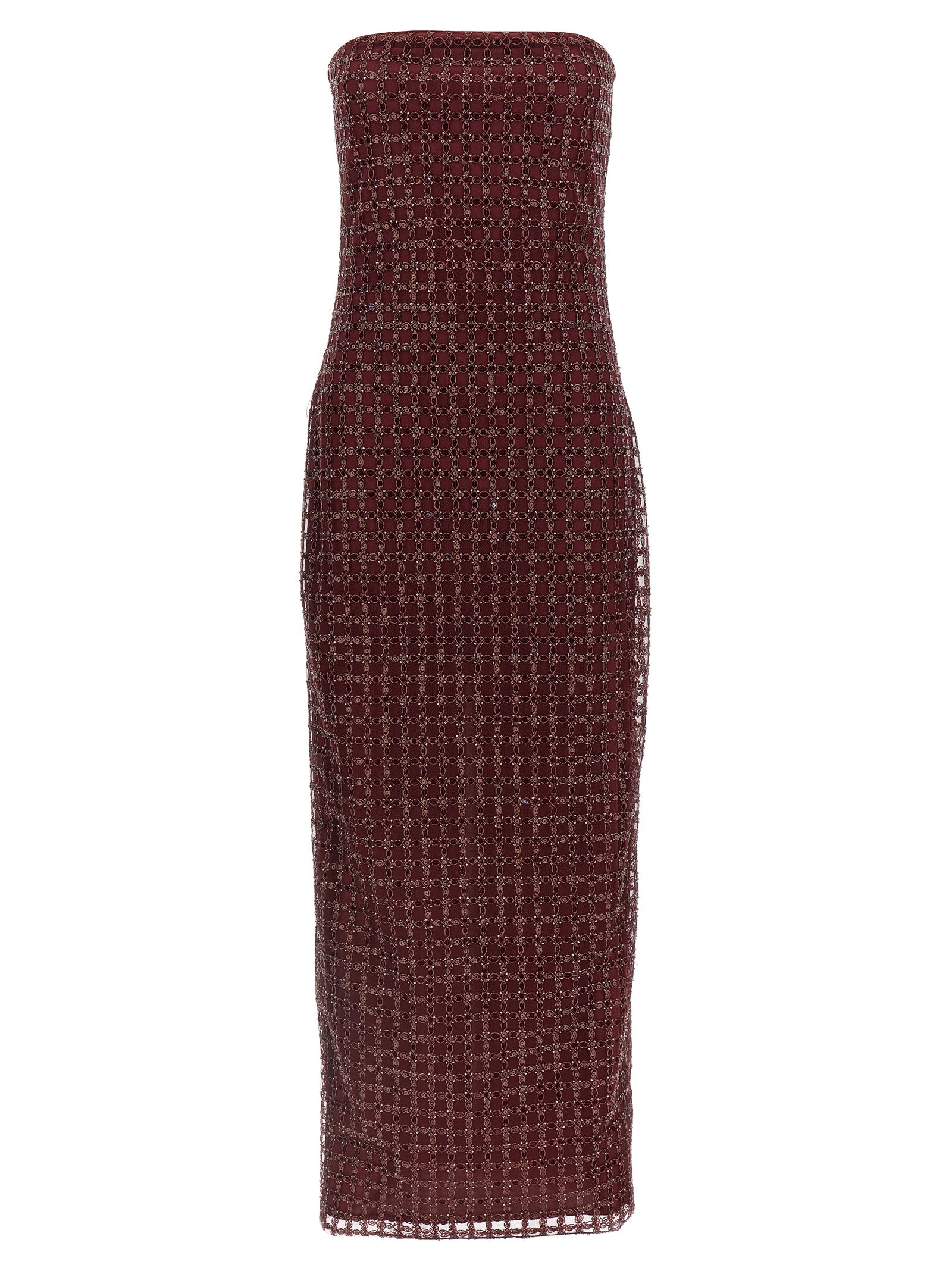 Rotate Birger Christensen 'Beaded Maxi Tube' Dress