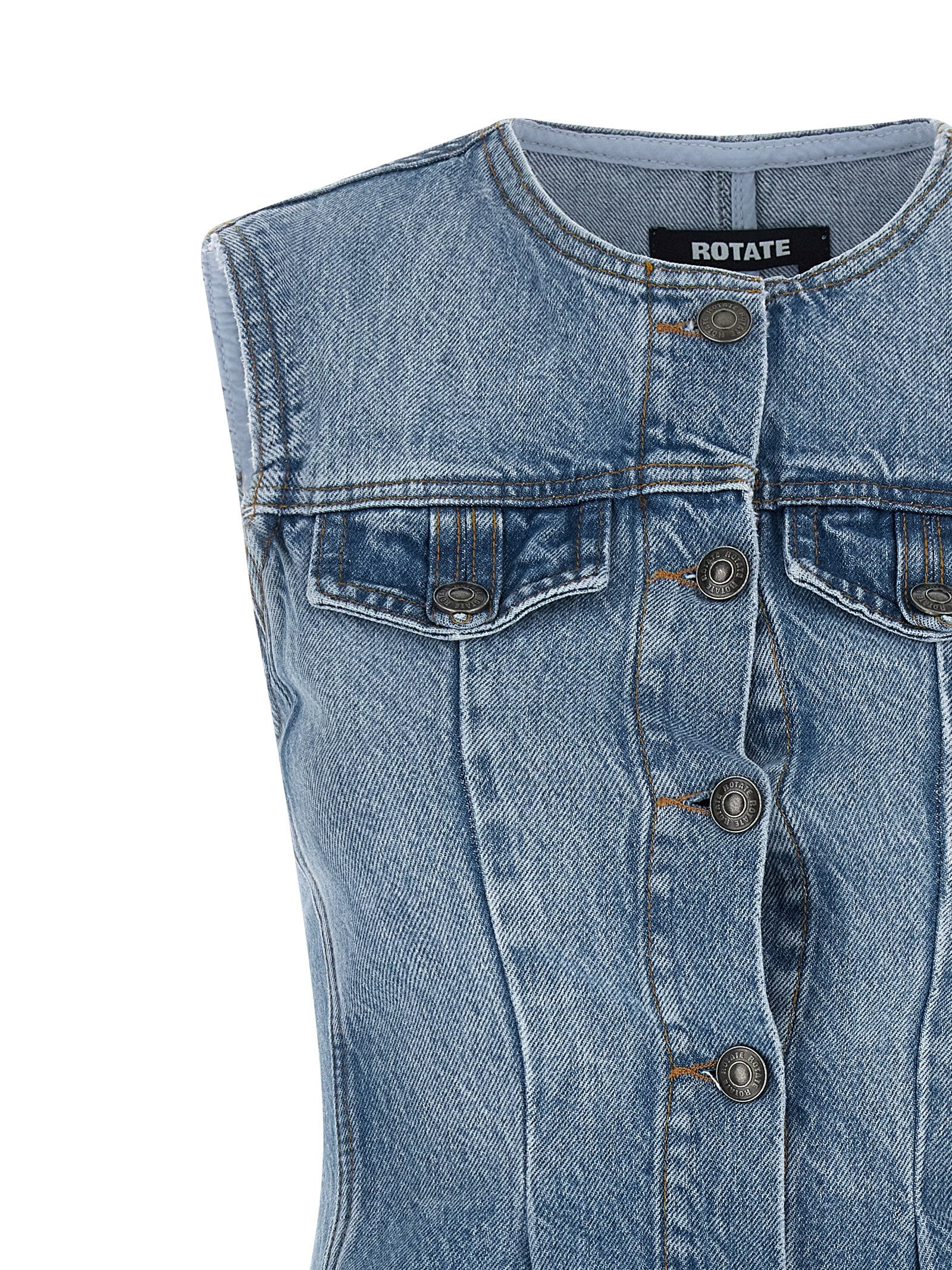 Rotate Birger Christensen 'Flared Denim' Top
