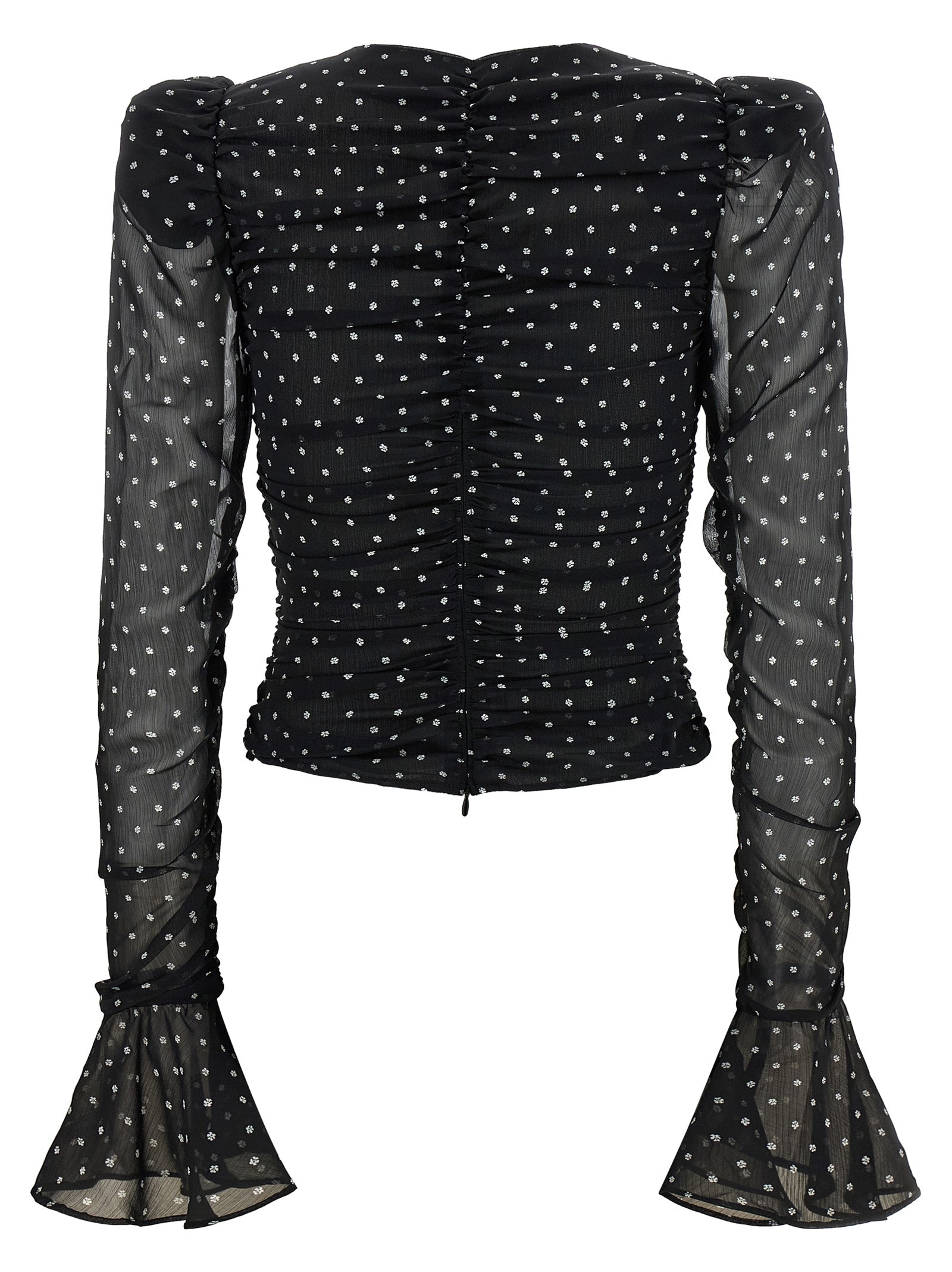 Rotate Birger Christensen 'Chiffon Ruched' Blouse