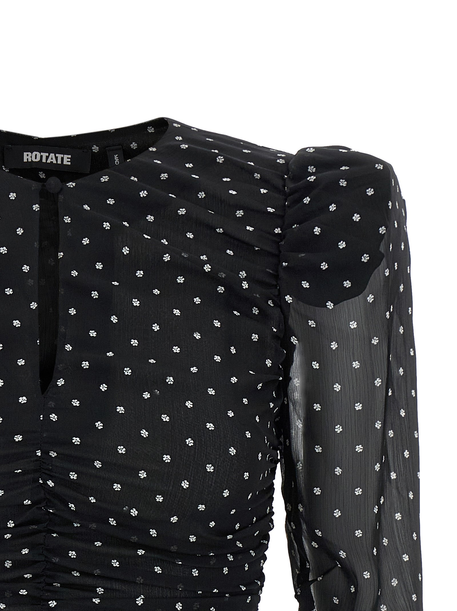 Rotate Birger Christensen 'Chiffon Ruched' Blouse