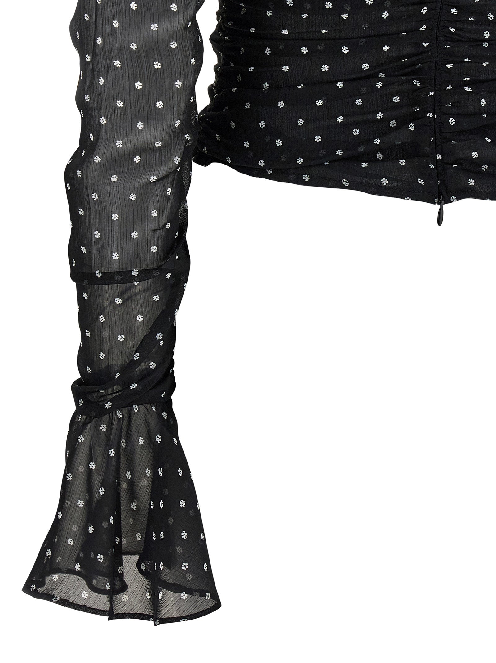 Rotate Birger Christensen 'Chiffon Ruched' Blouse