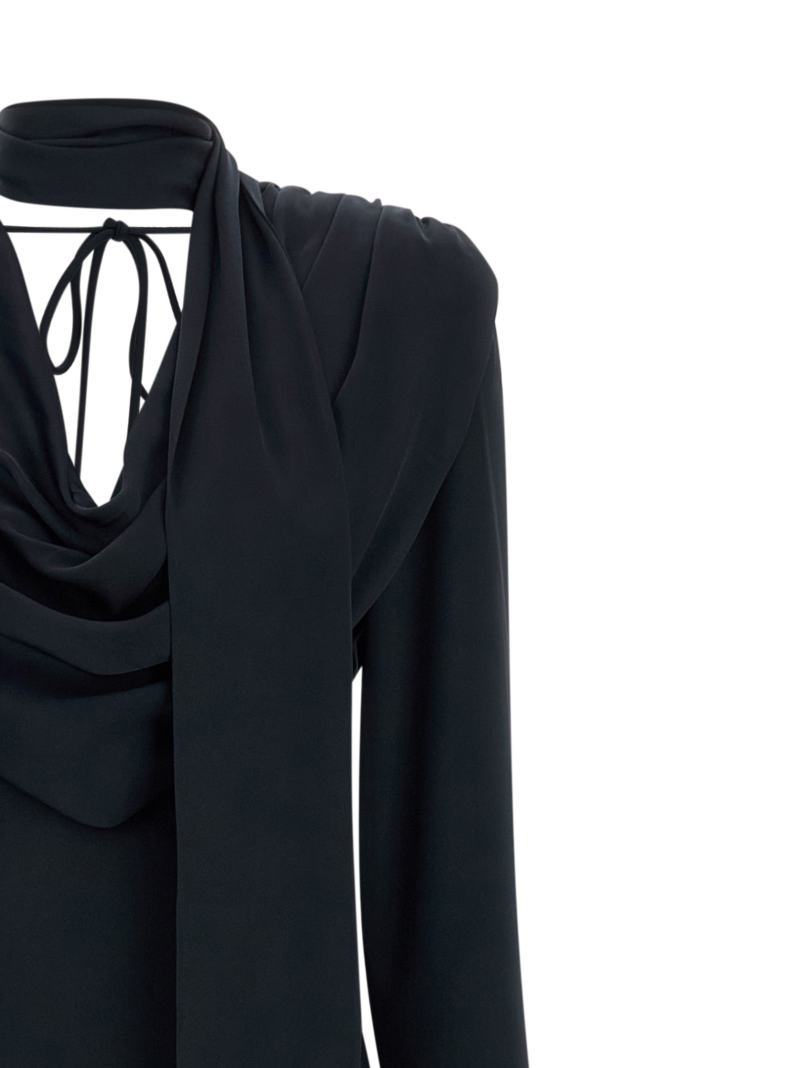 Rotate Birger Christensen 'Satin Maxi Drapy' Dress