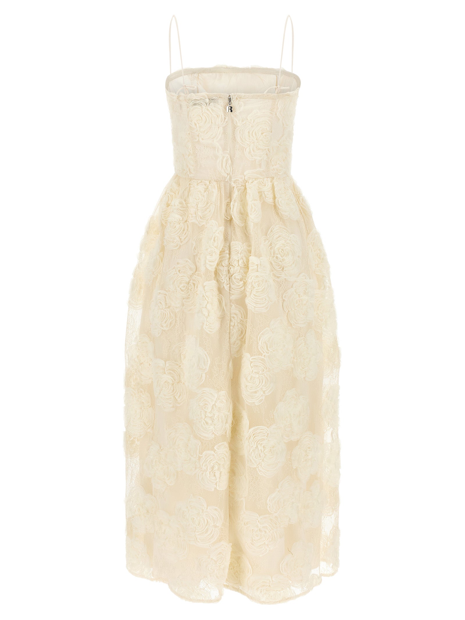 Rotate Birger Christensen 'Flower Mesh Midi' Dress