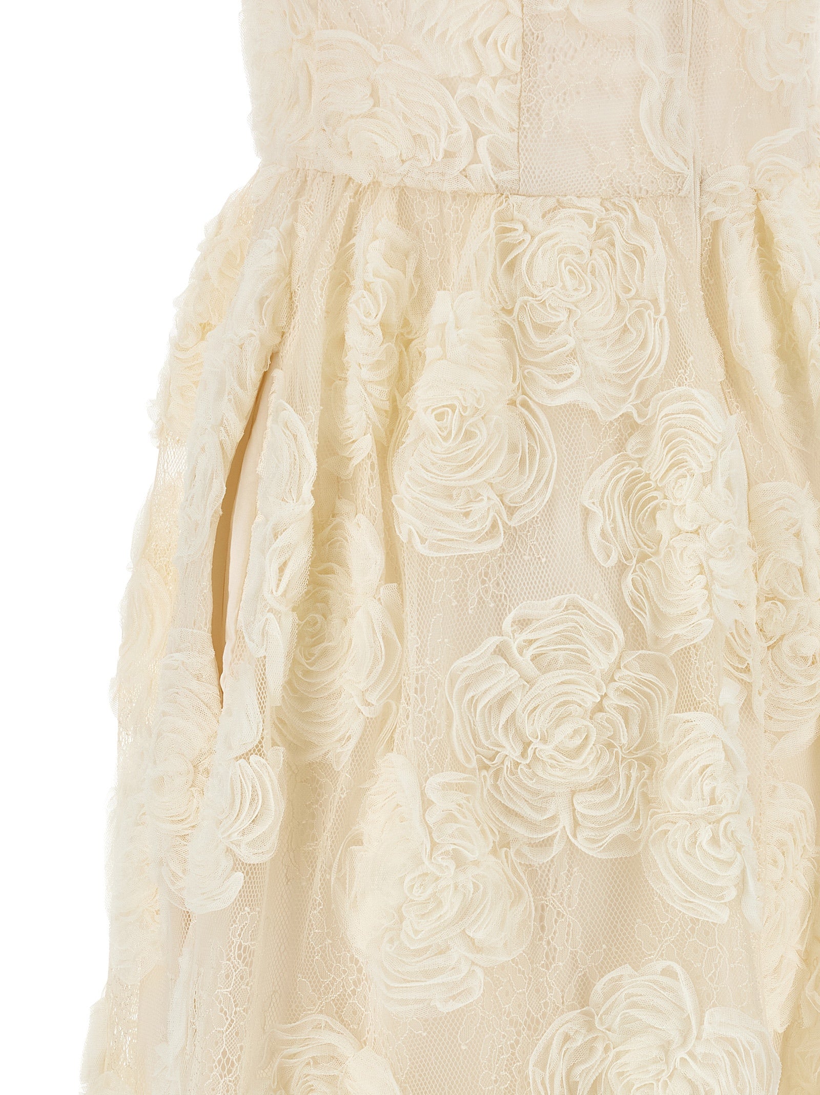 Rotate Birger Christensen 'Flower Mesh Midi' Dress