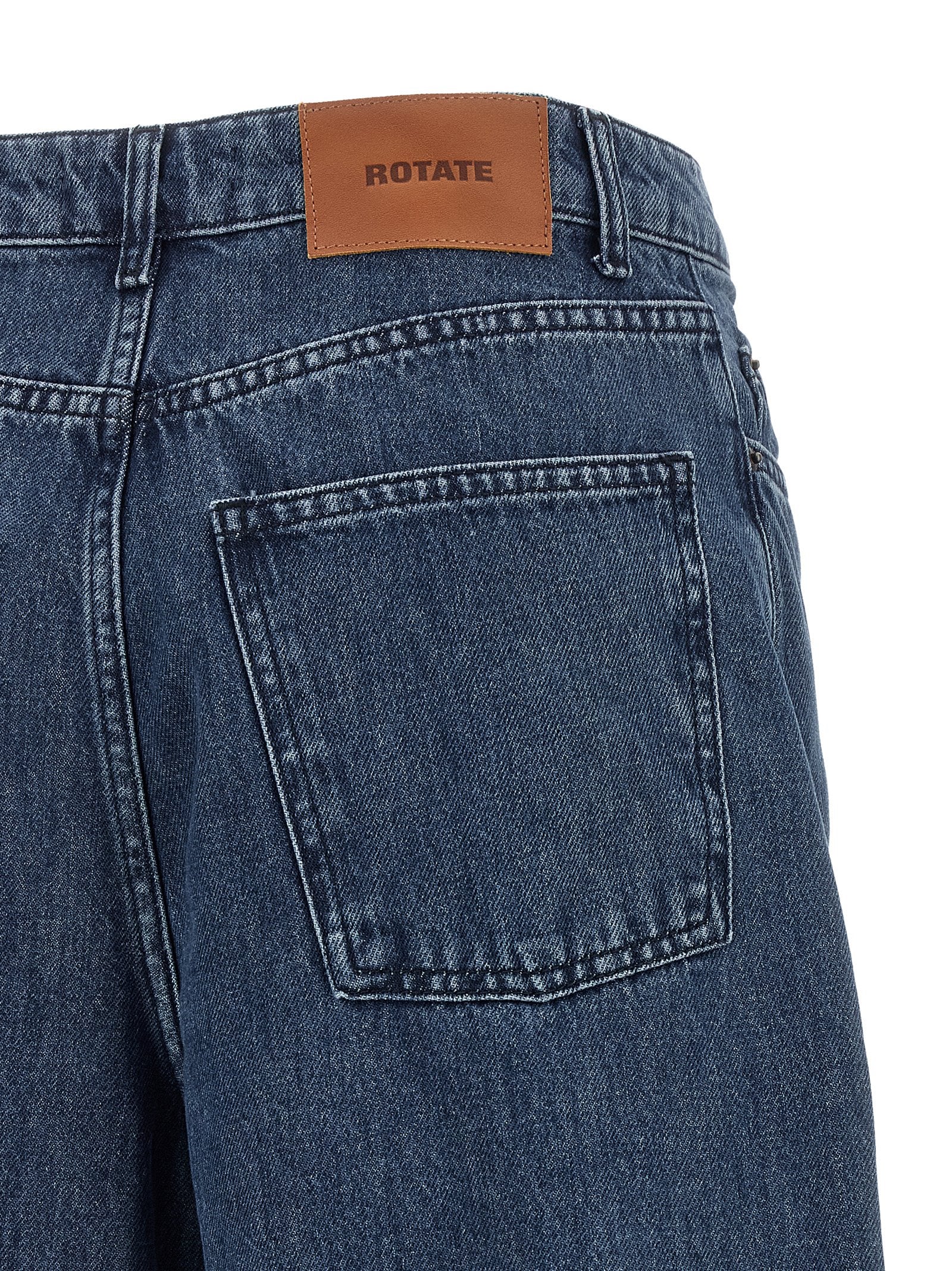 Rotate Birger Christensen 'Draped Barrel Leg' Jeans