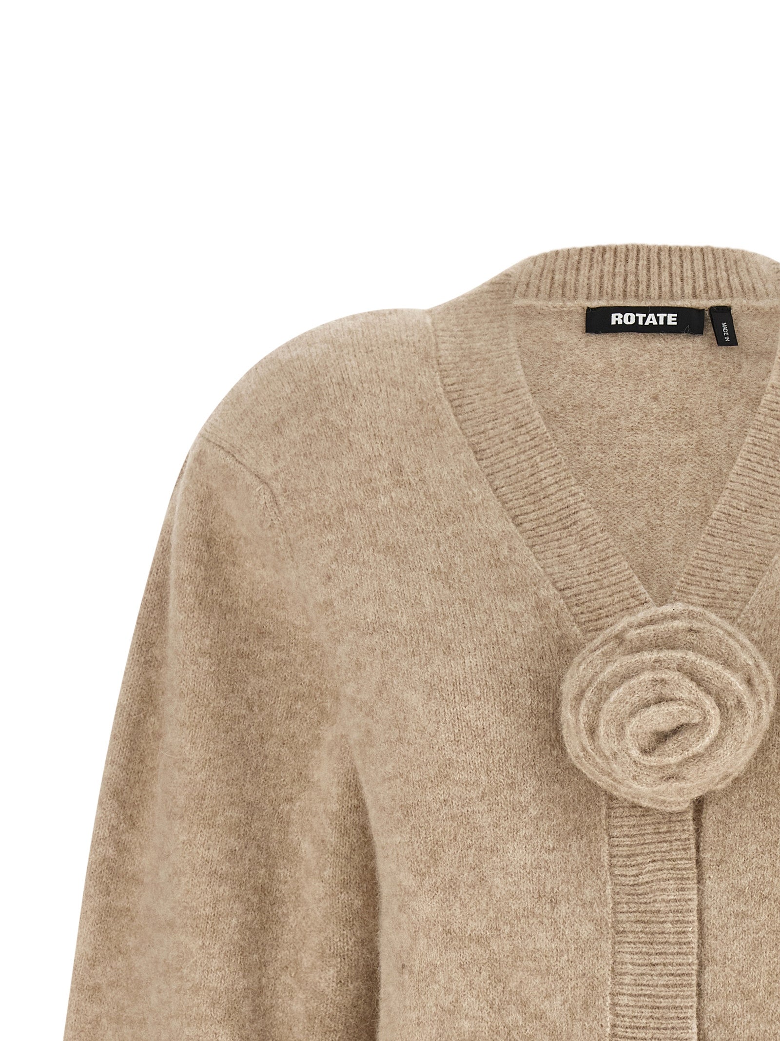 Rotate Birger Christensen 3D Flower Knit Cardigan