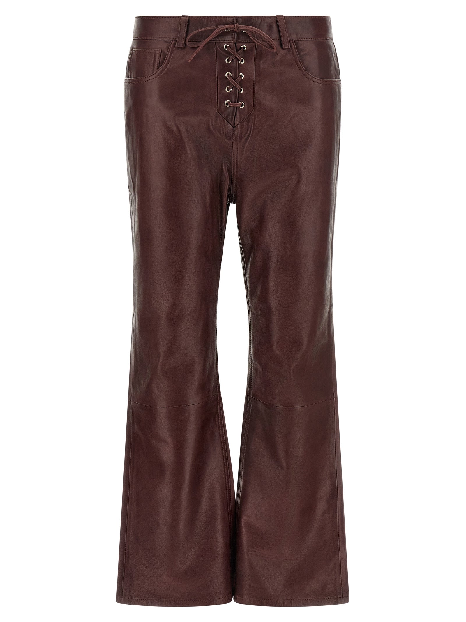 Rotate Birger Christensen Flared Leather-Effect Pants