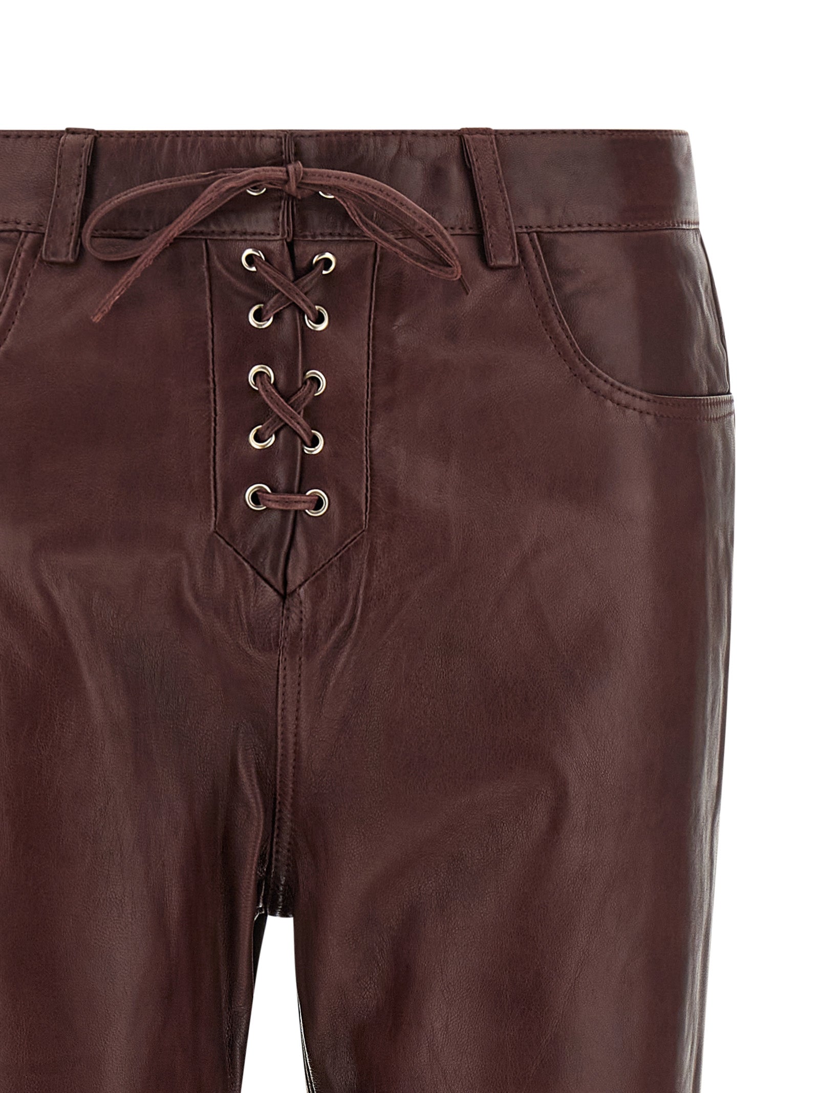 Rotate Birger Christensen Flared Leather-Effect Pants