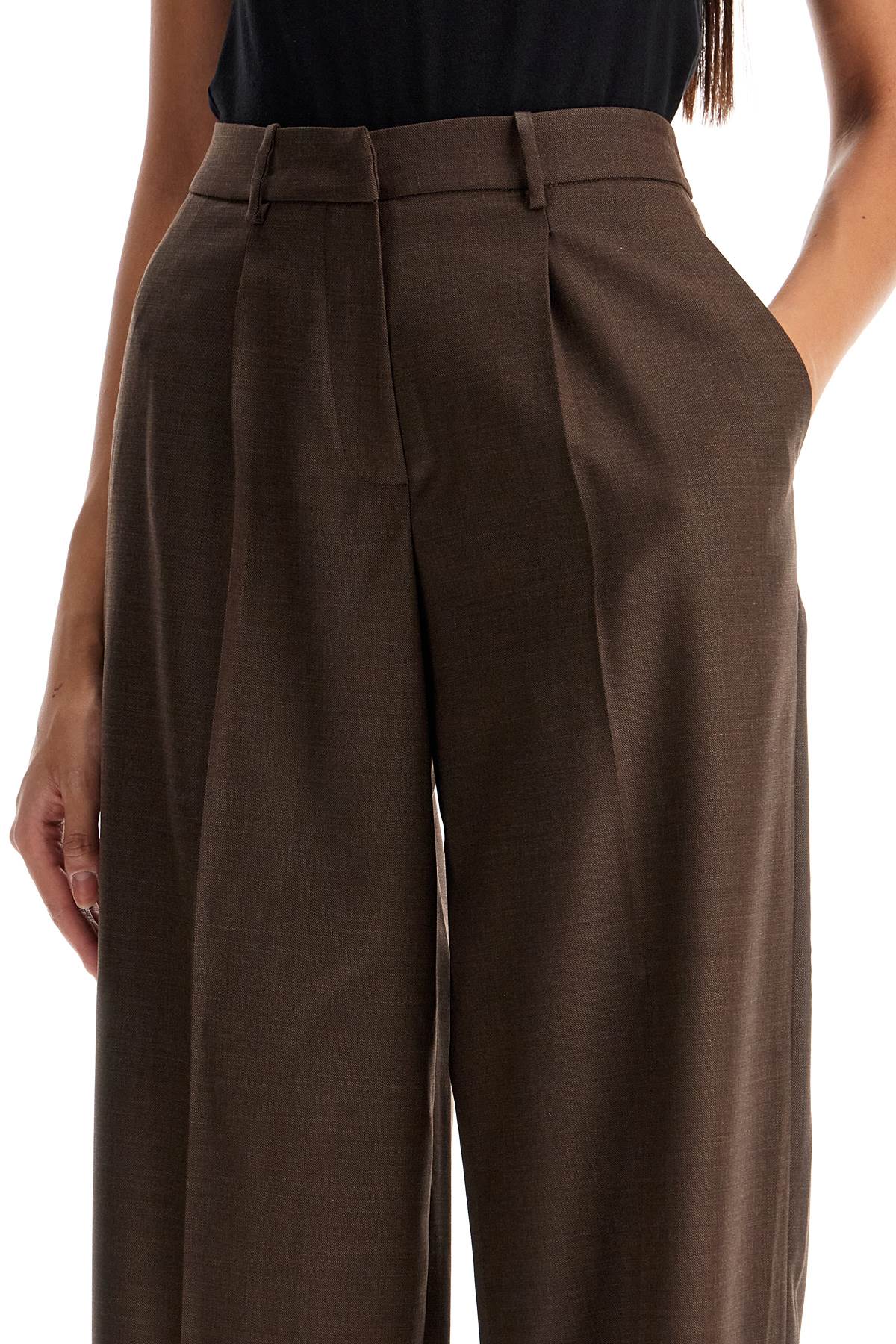 Magda Butrym Wide Stretch Wool Trousers For Comfortable Fit