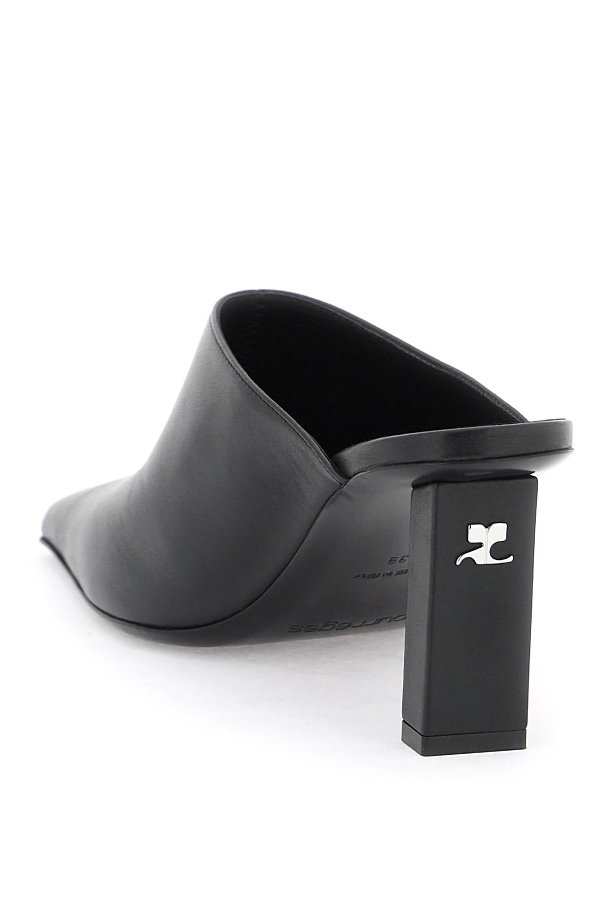 Courreges Leather Mules For