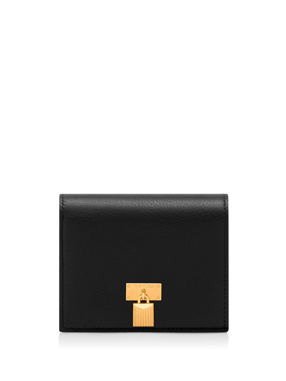 Tom Ford Natural Grain Leather Padlock Compact Wallet