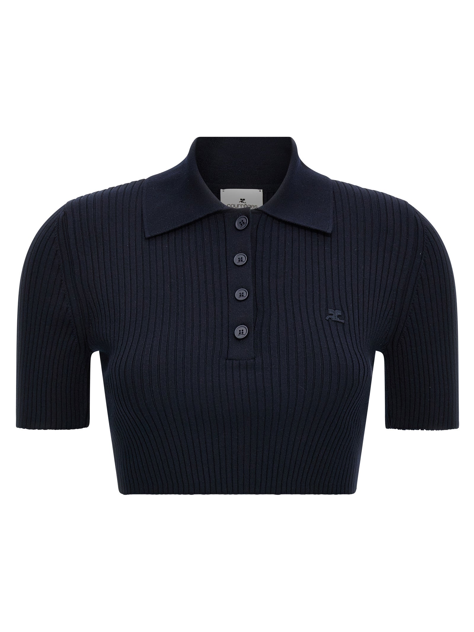 Courreges Ribbed Polo Shirt