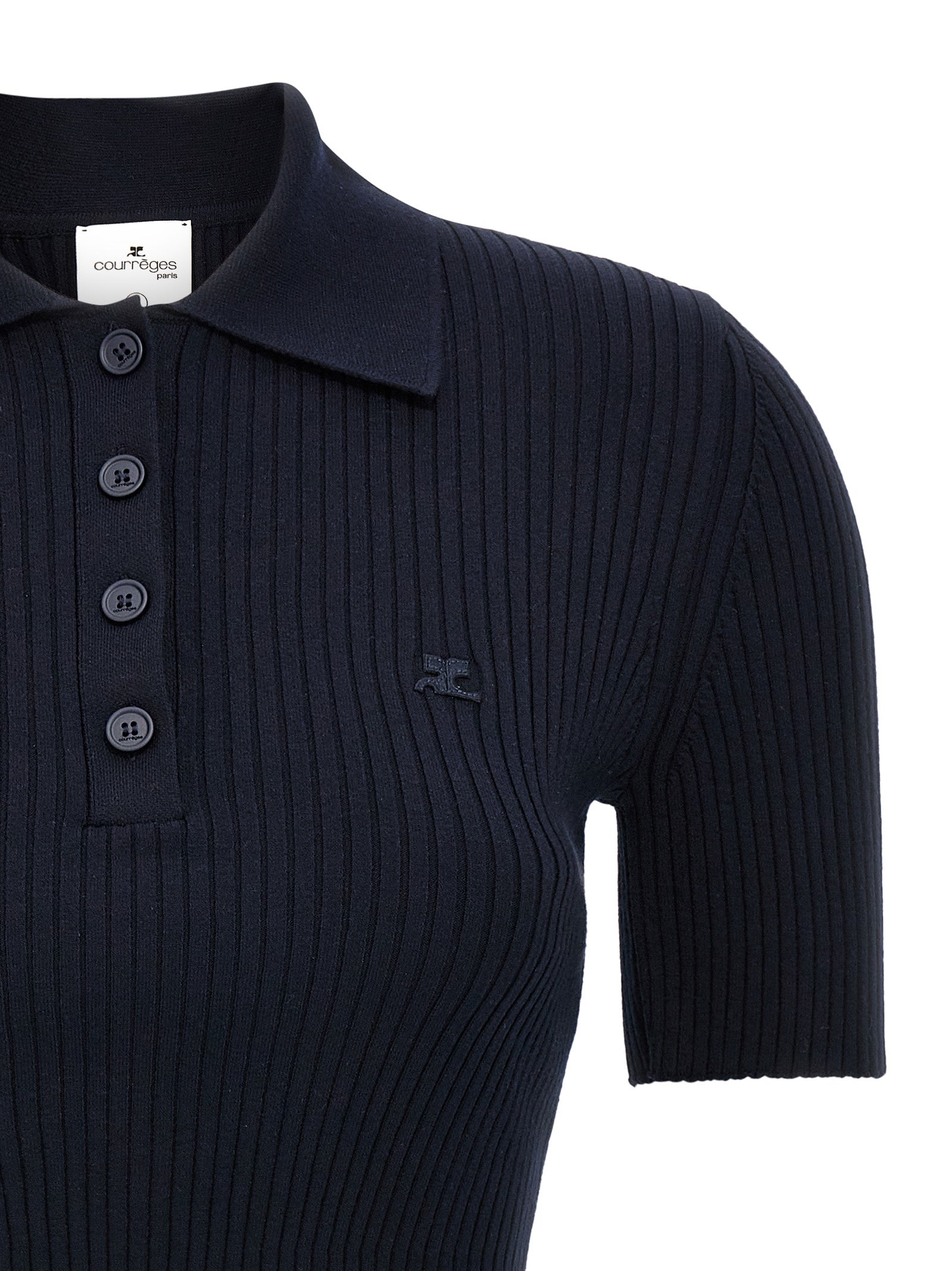 Courreges Ribbed Polo Shirt