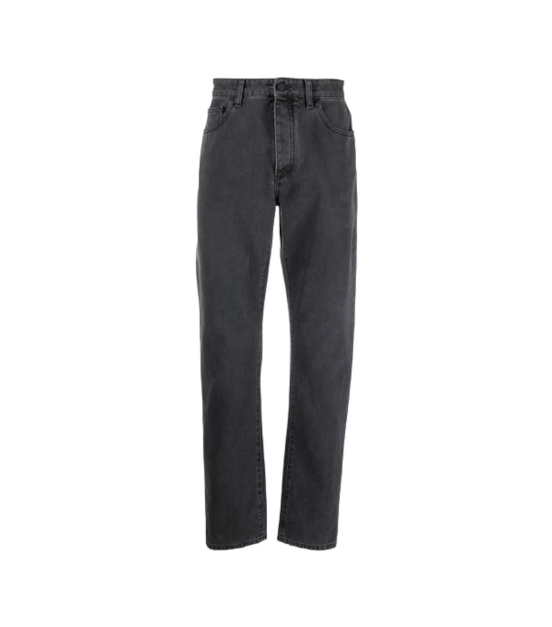 44 Label Group Frayed Hem Dark Wash Logo Jeans Aveugle Shop