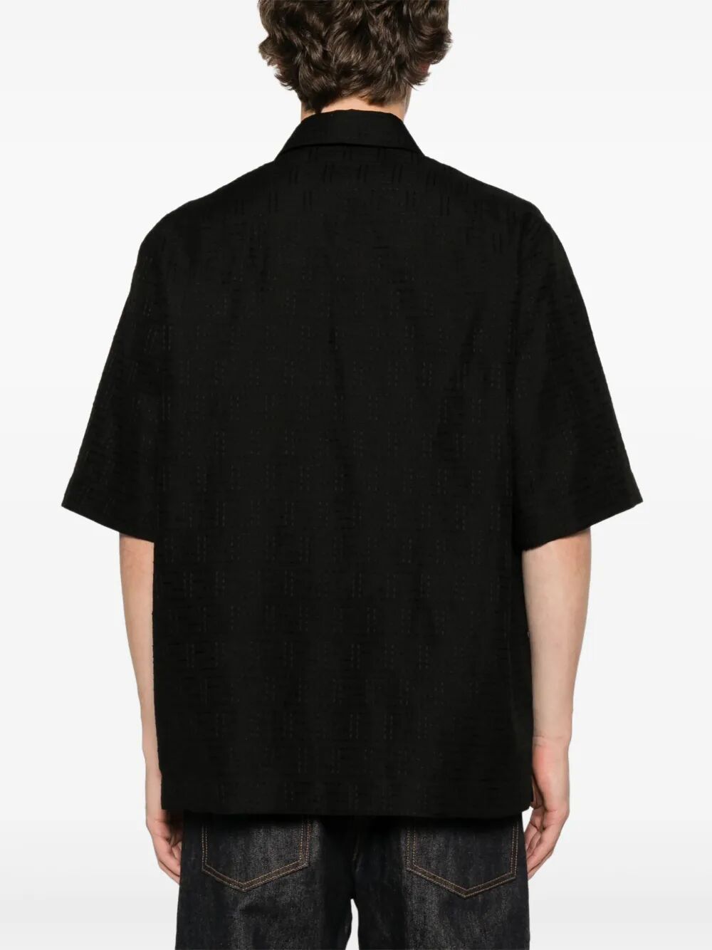 Fendi Linen Ff Jacquard Oversize Shirt