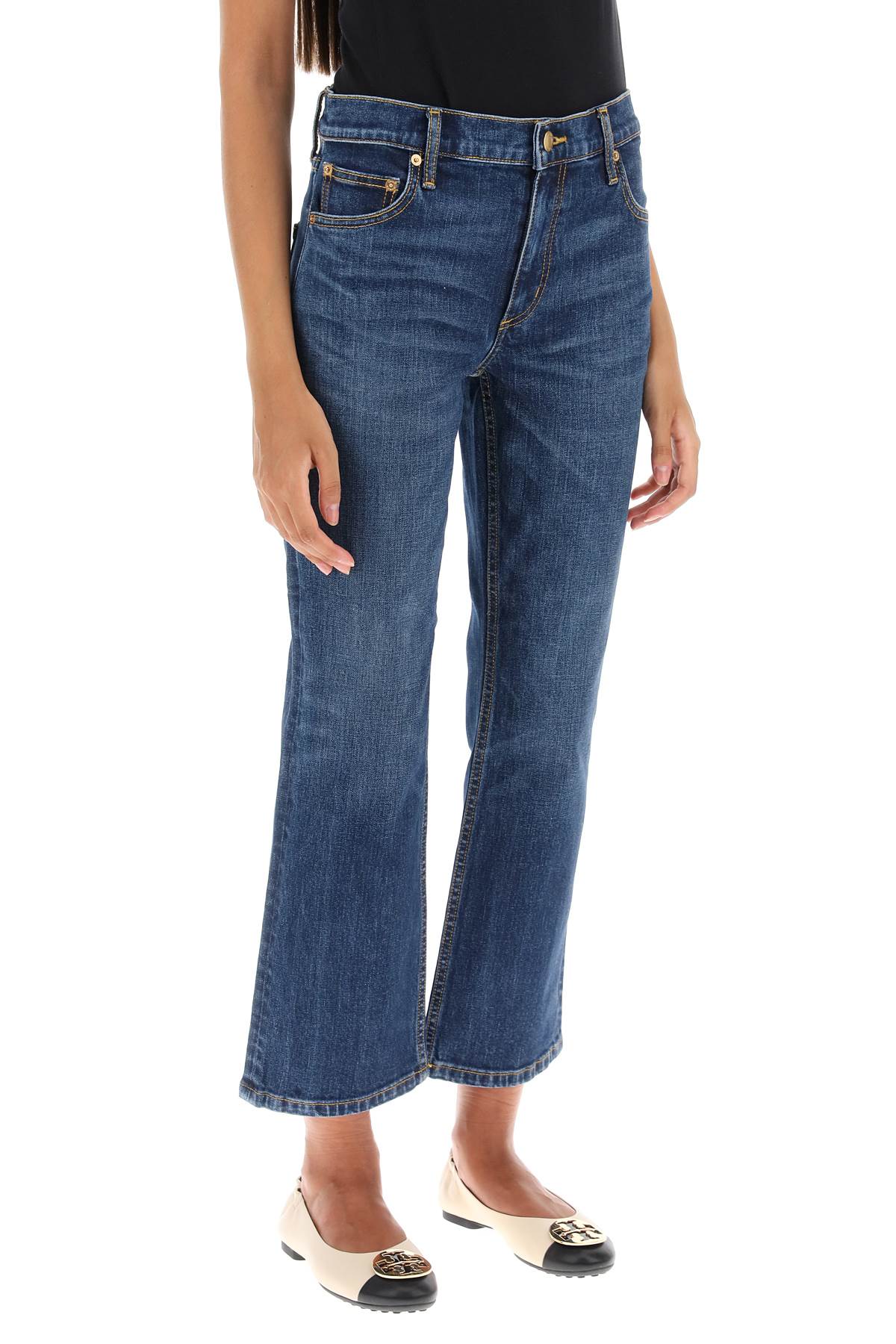 Tory Burch Cropped Flared Jeans